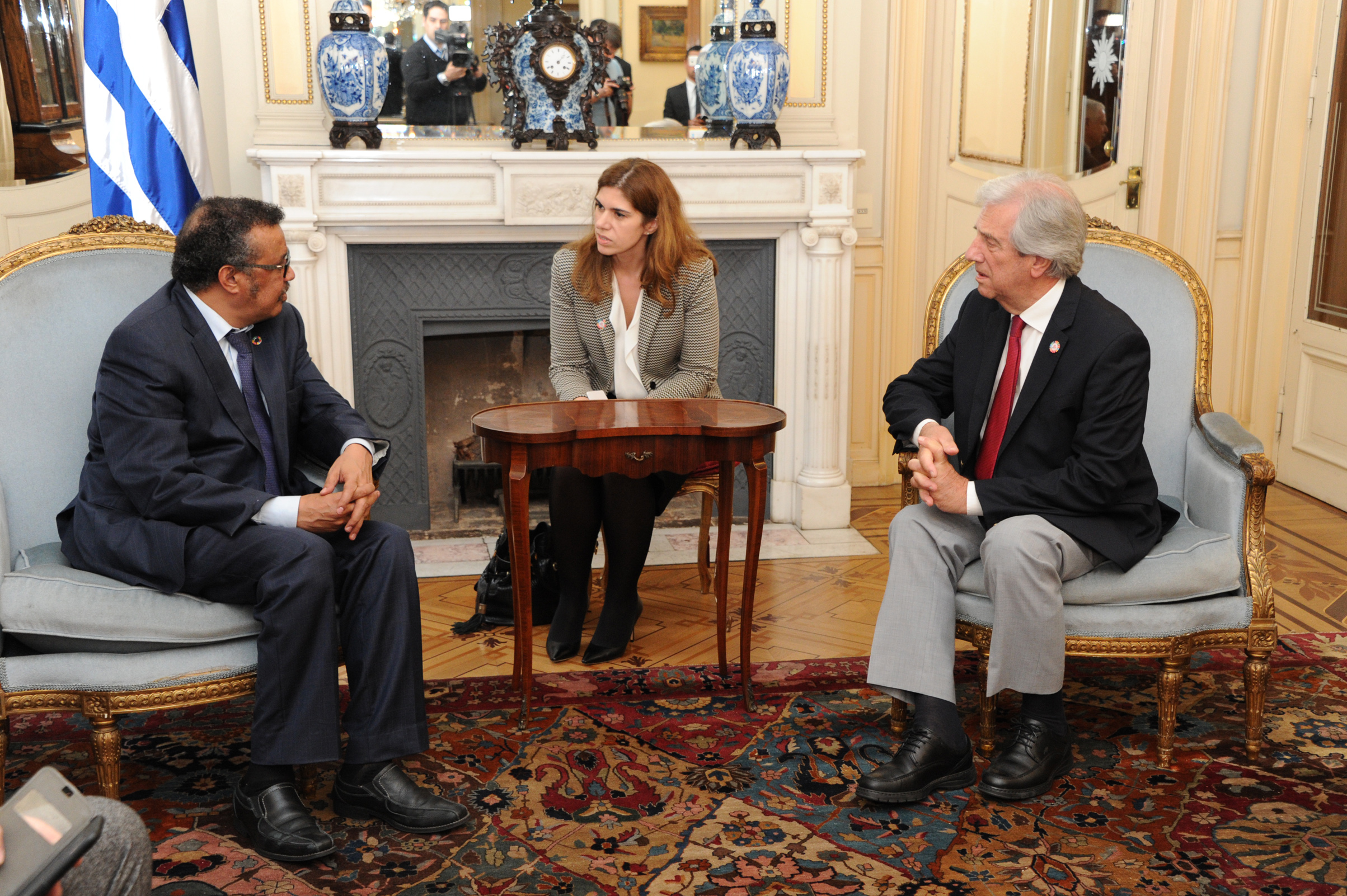 Reunión entre Presidente Tabaré Vázquez y director de OMS, Tedros Adhanom Ghebreyesus