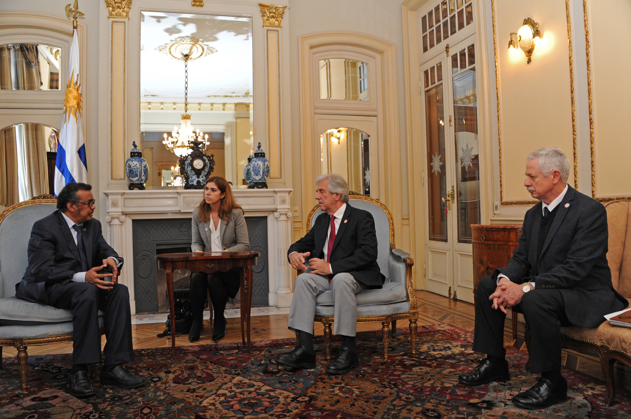 Reunión entre Presidente Tabaré Vázquez y director de OMS, Tedros Adhanom Ghebreyesus