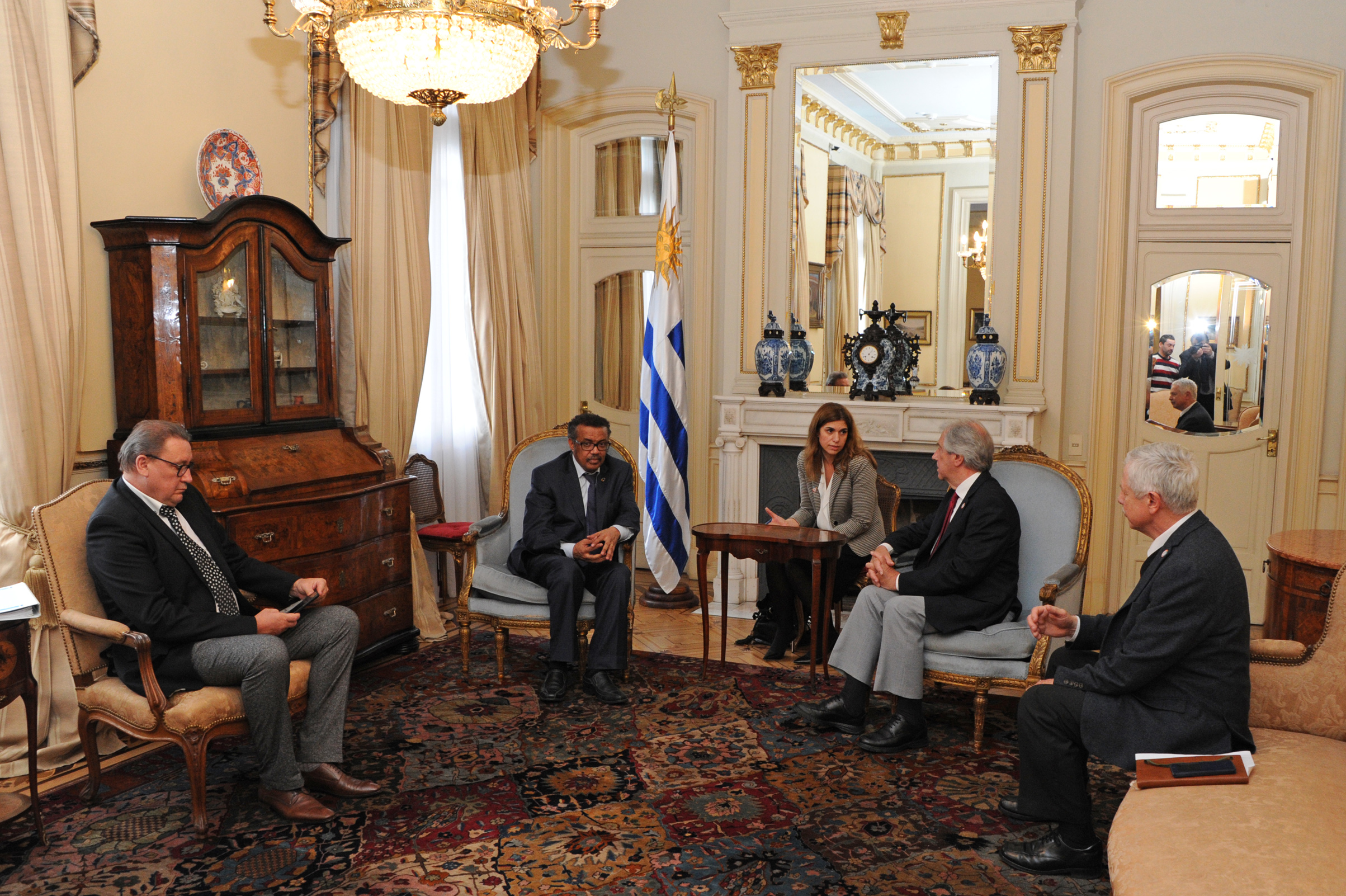 Reunión entre Presidente Tabaré Vázquez y director de OMS, Tedros Adhanom Ghebreyesus