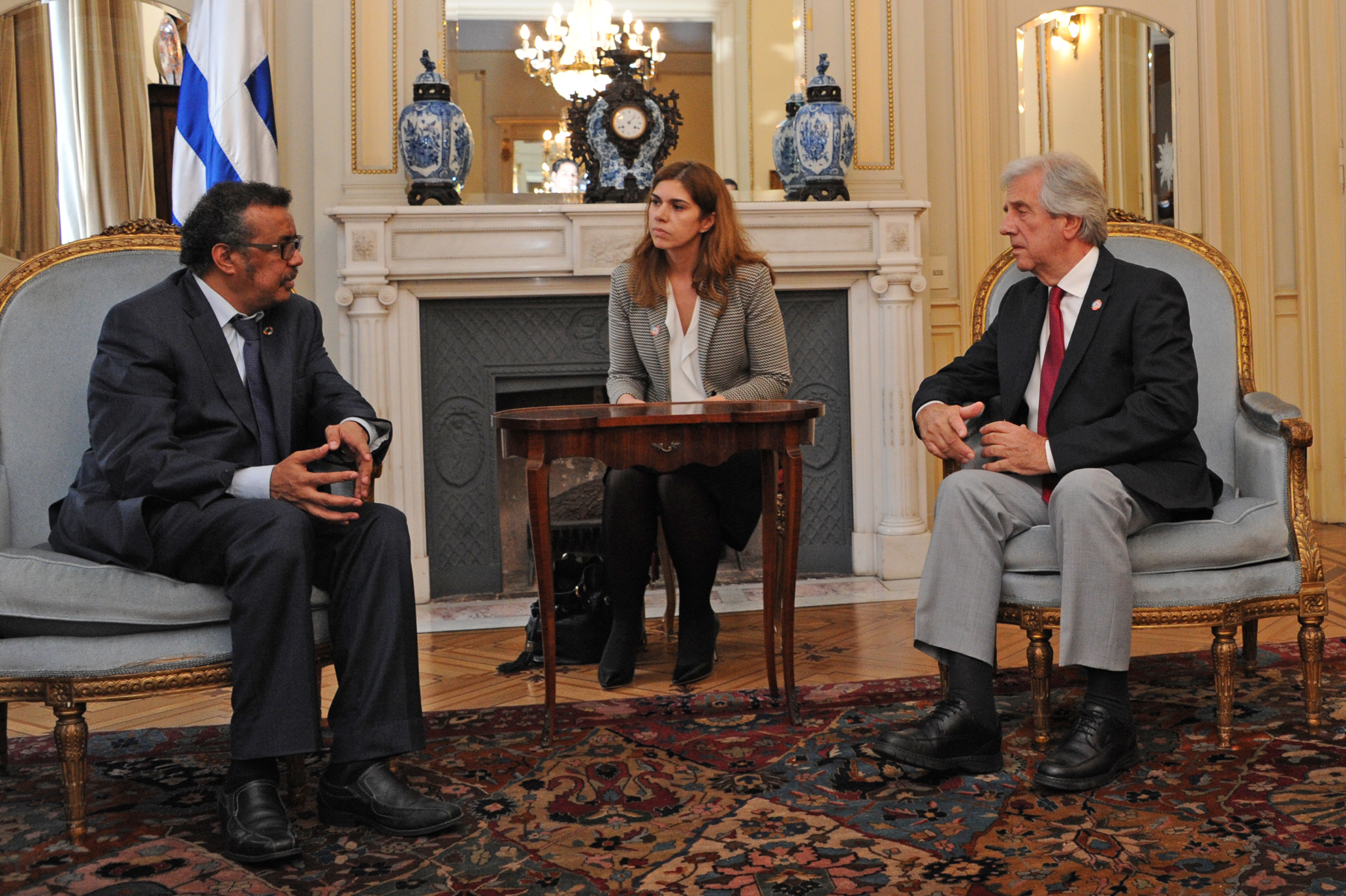 Reunión entre Presidente Tabaré Vázquez y director de OMS, Tedros Adhanom Ghebreyesus