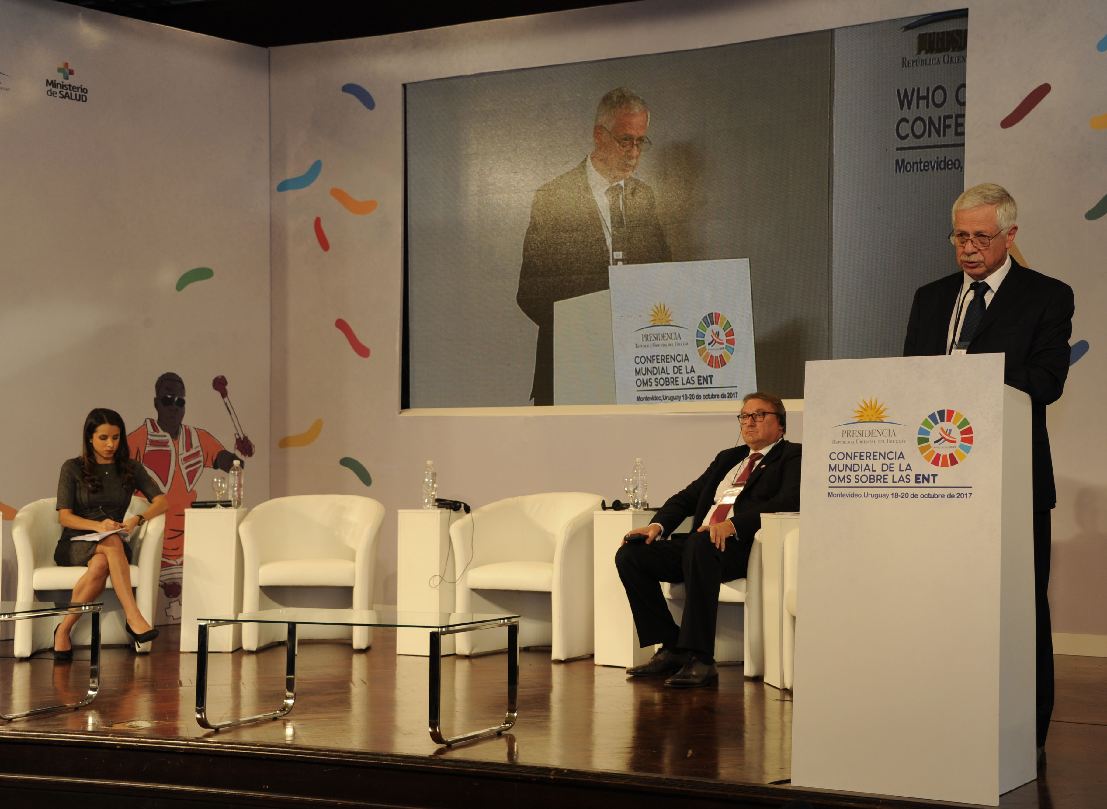 Ministro Basso en la primera jornada de la Conferencia Mundial sobre Enfermedades No Transmisibles