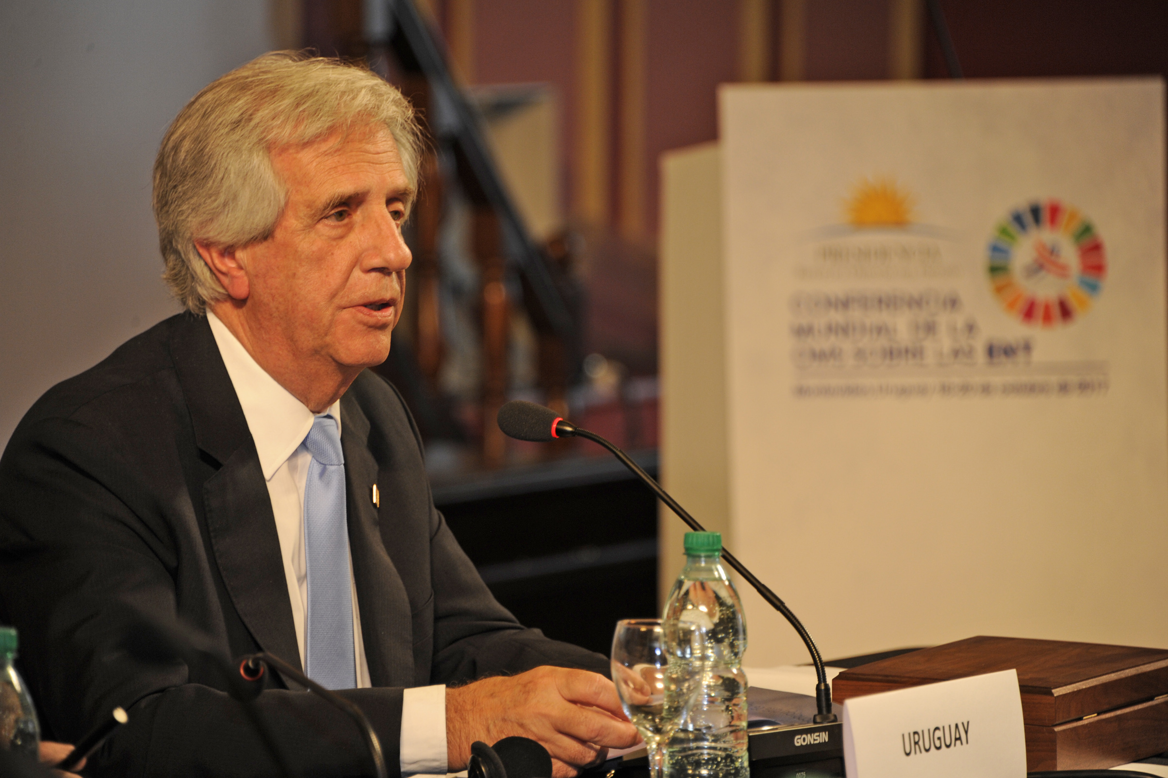 Presidente Tabaré Vázquez, haciendo uso de la palabra
