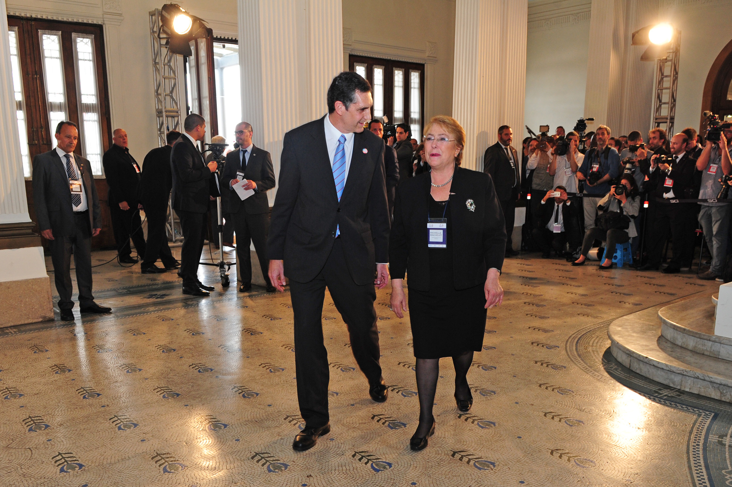 Llegada de Presidenta de Chile, Michelle Bachelet