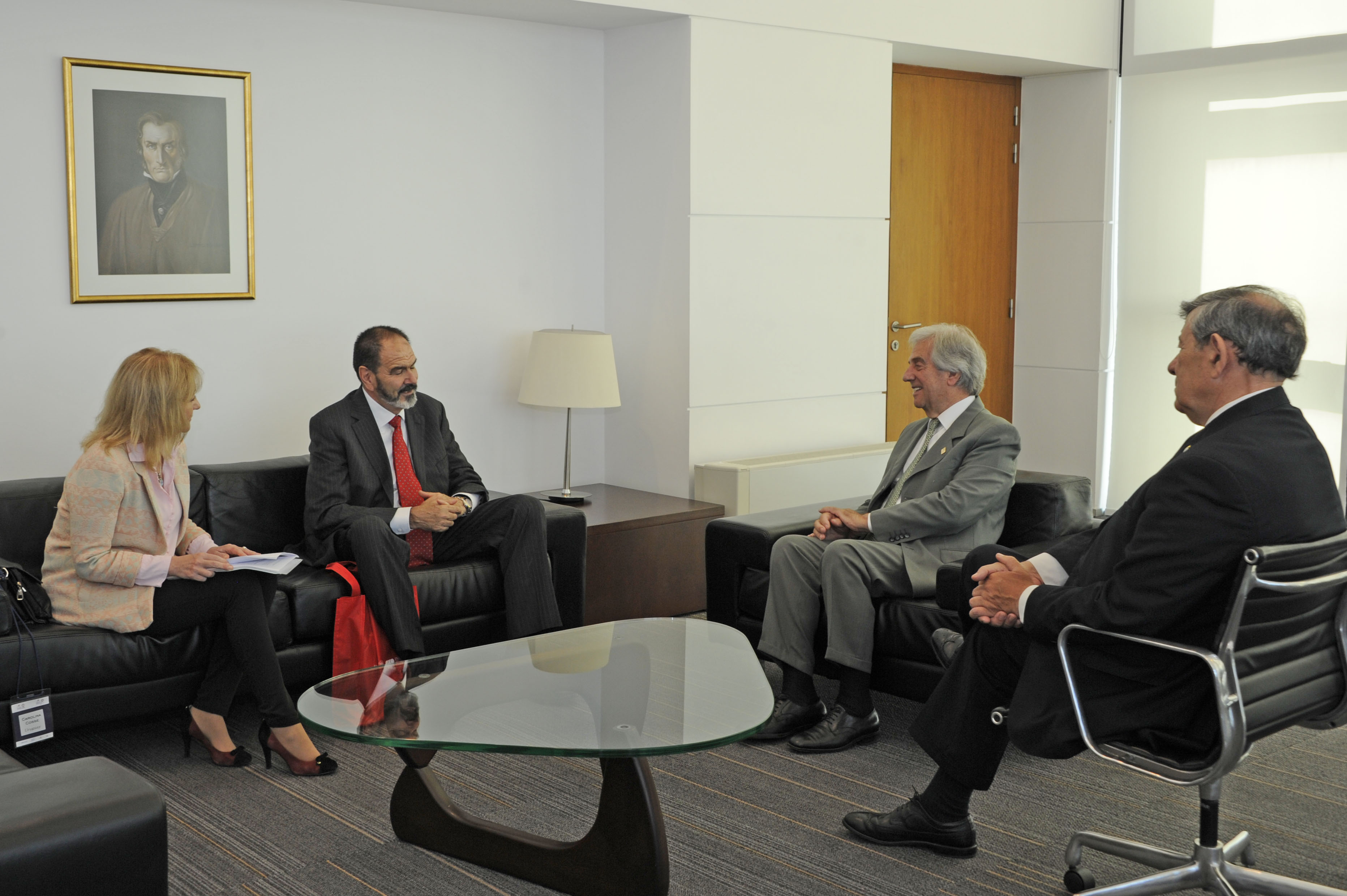Carolina Cosse, Luis Carlos Longoria, Tabaré Vázquez y Rodolfo Nin Novoa