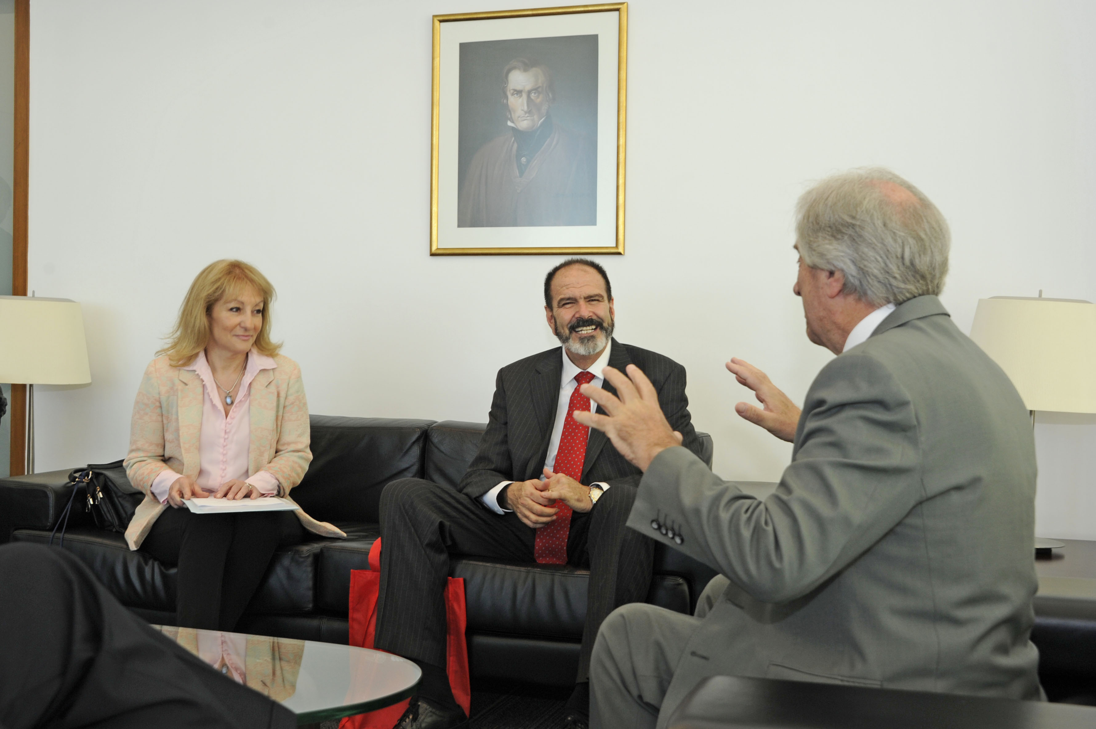 Carolina Cosse, Luis Carlos Longoria y Tabaré Vázquez