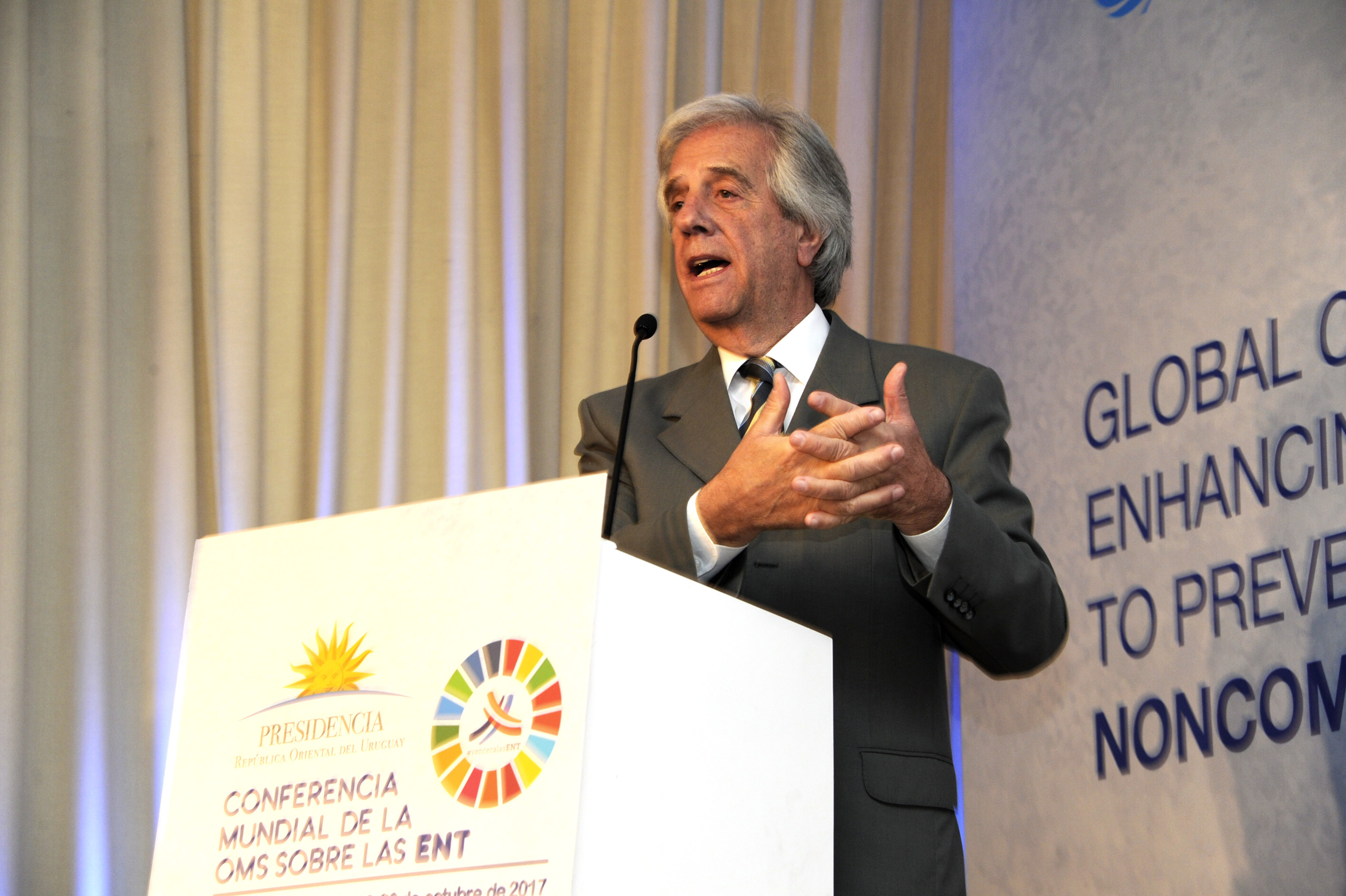 Vázquez en el cierre de la Conferencia Mundial de la OMS sobre Enfermedades No Transmisibles