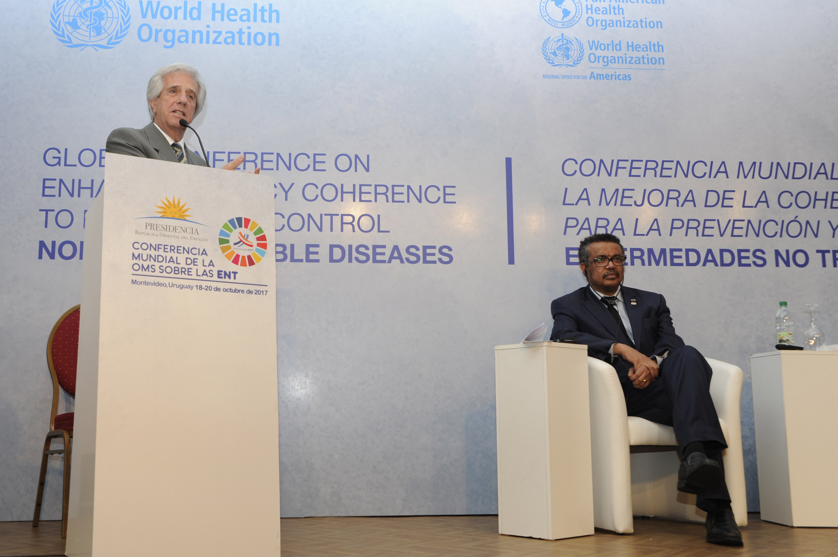 Vázquez en el cierre de la Conferencia Mundial de la OMS sobre Enfermedades No Transmisibles