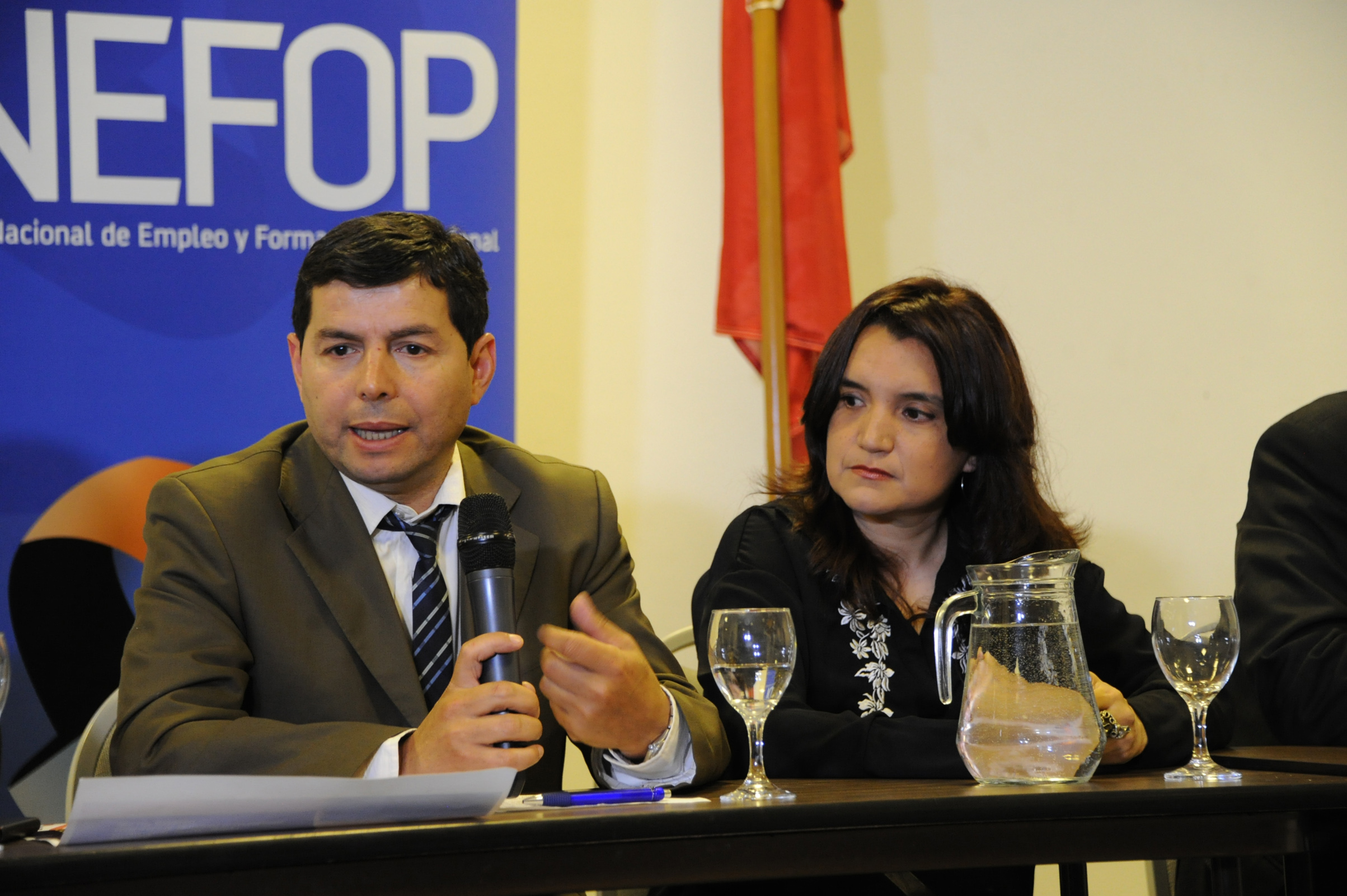 Director general de Inefop y director nacional de Empleo del Ministerio de Trabajo y Seguridad Social, Eduardo Pereyra, haciendo uso de la palabra