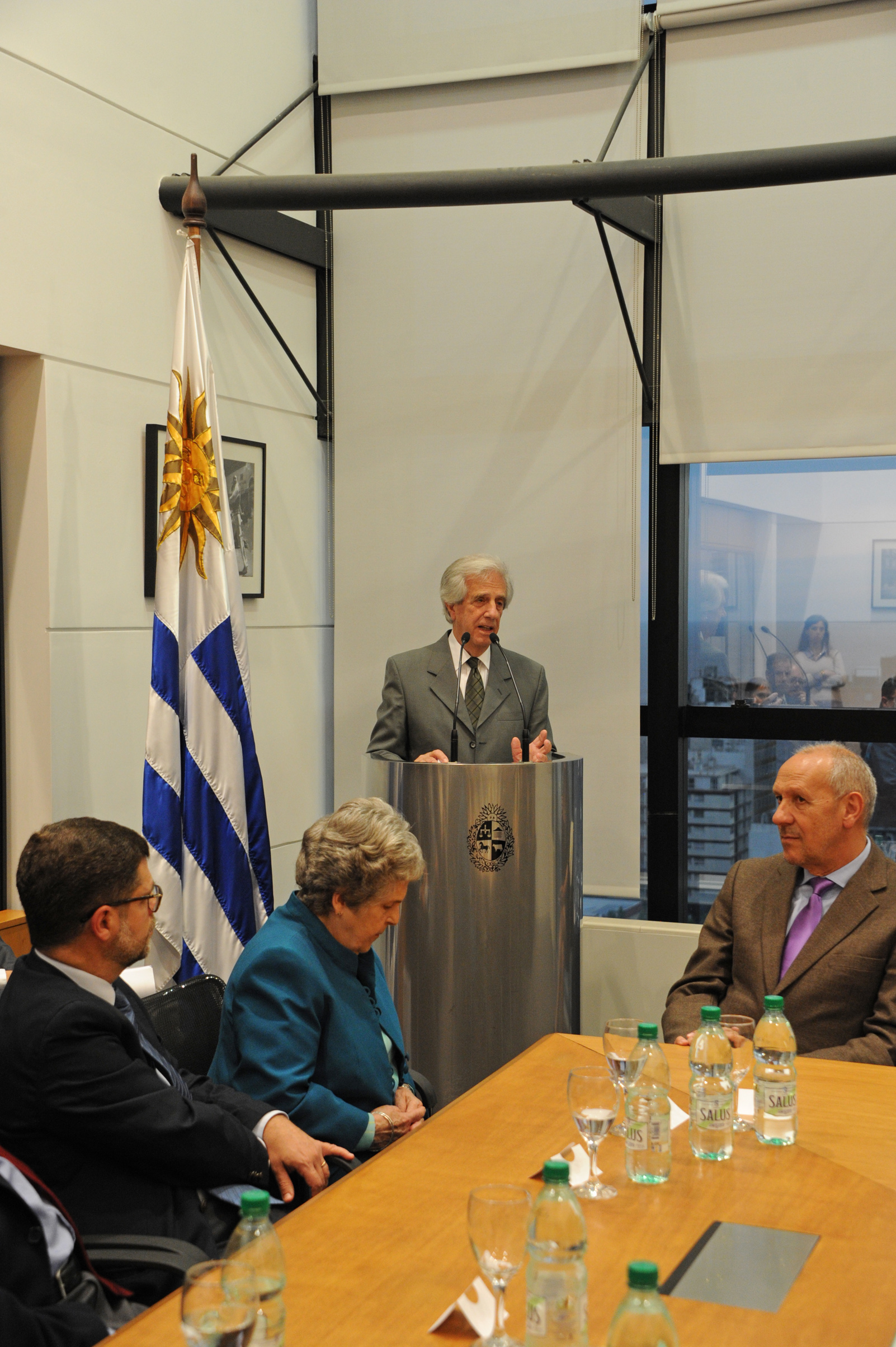 Presidente Tabaré Vázquez, haciendo uso de la palabra