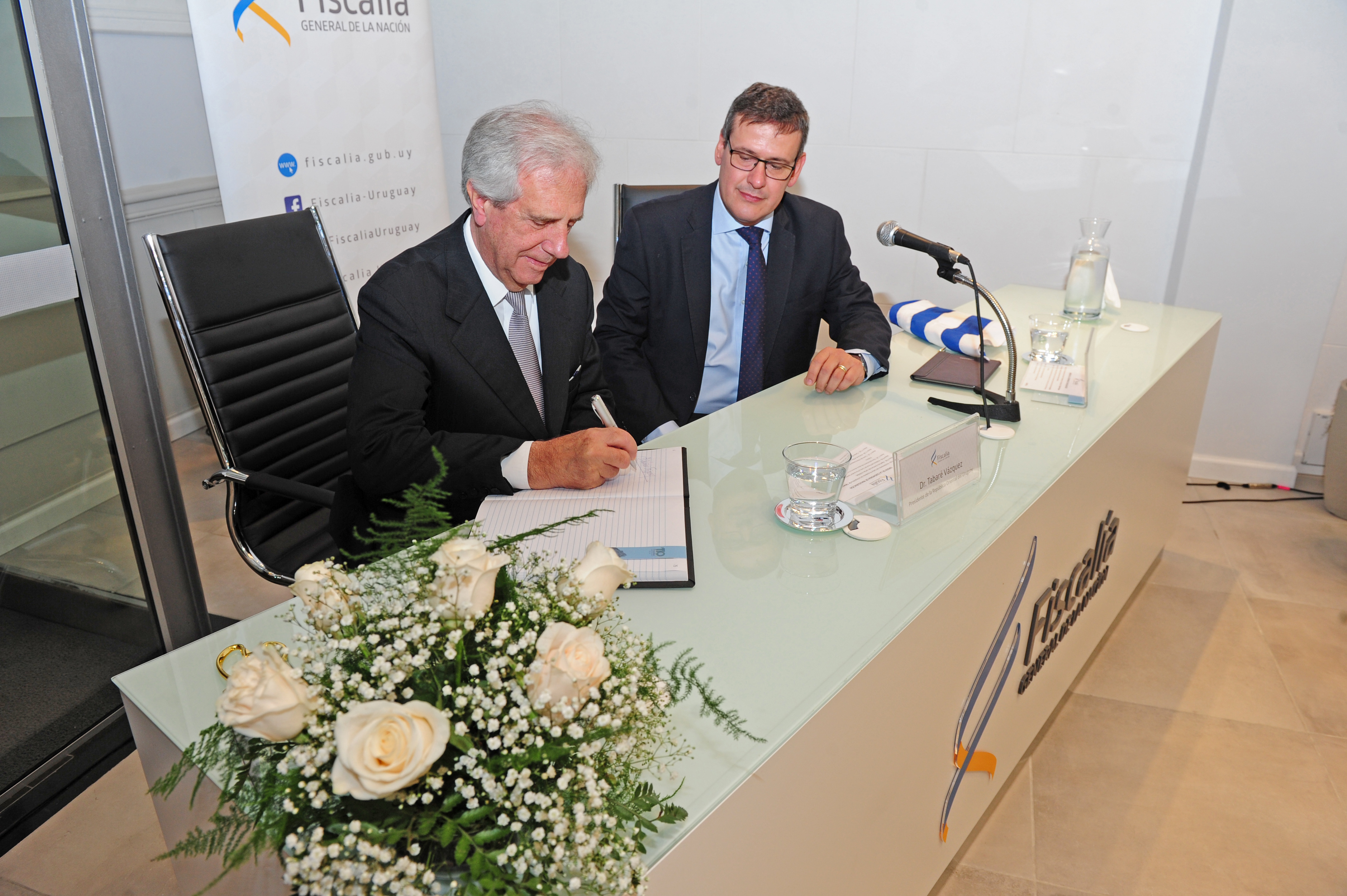 Presidente Tabaré Vázquez y fiscal Jorge Díaz