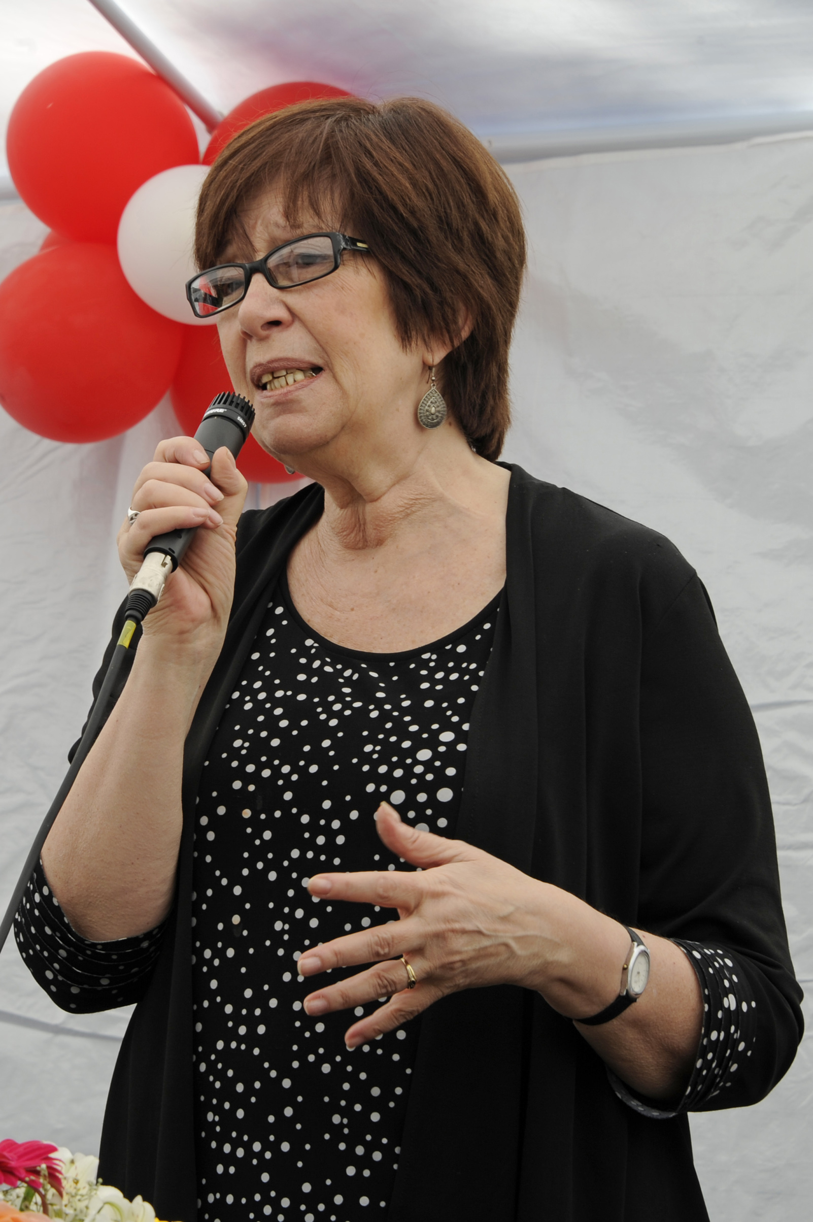 Ministra Marina Arismendi, haciendo uso de la palabra