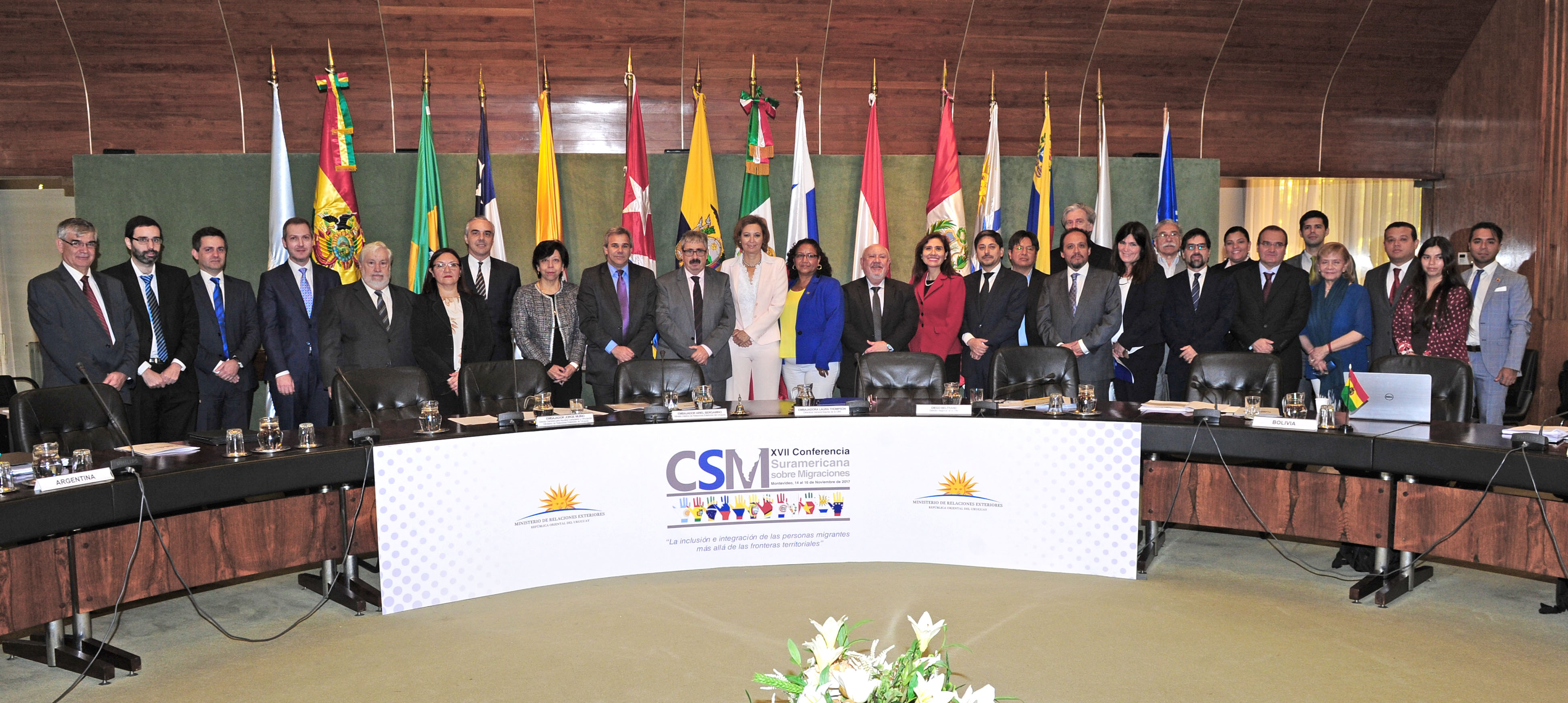 Delegados de la XVII Conferencia Suramericana sobre Migraciones
