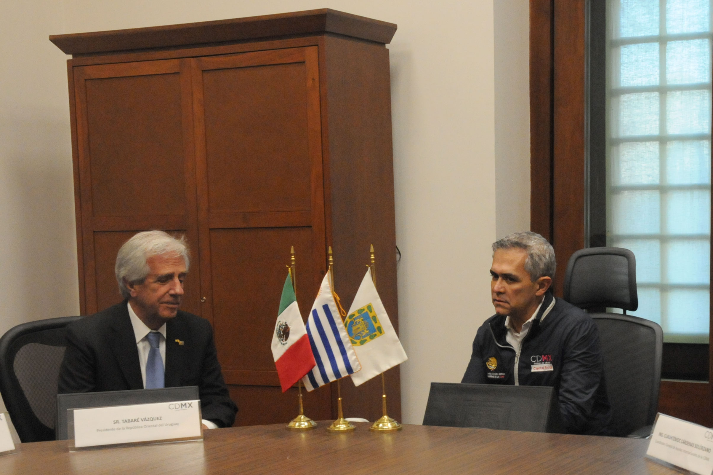Vázquez en encuentro con jefe de Gobierno de la Ciudad de México, Miguel Ángel Mancera