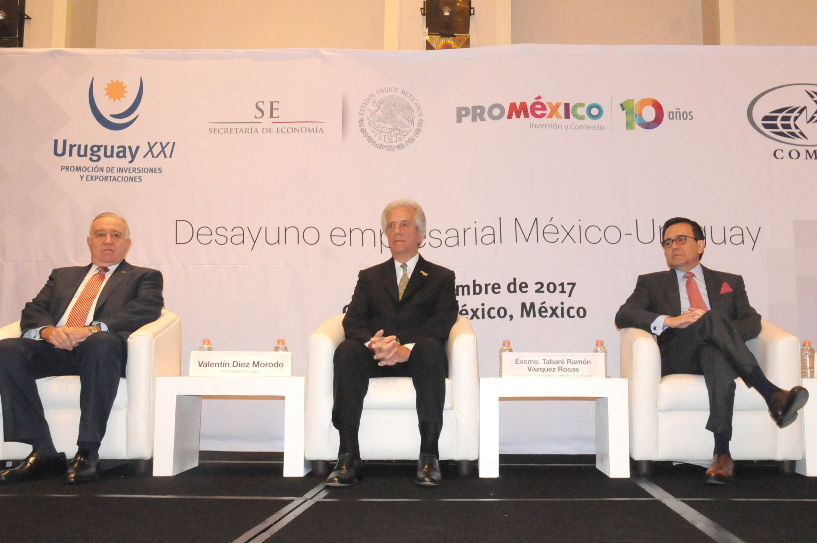 Presentación de Vázquez ante empresarios mexicanos