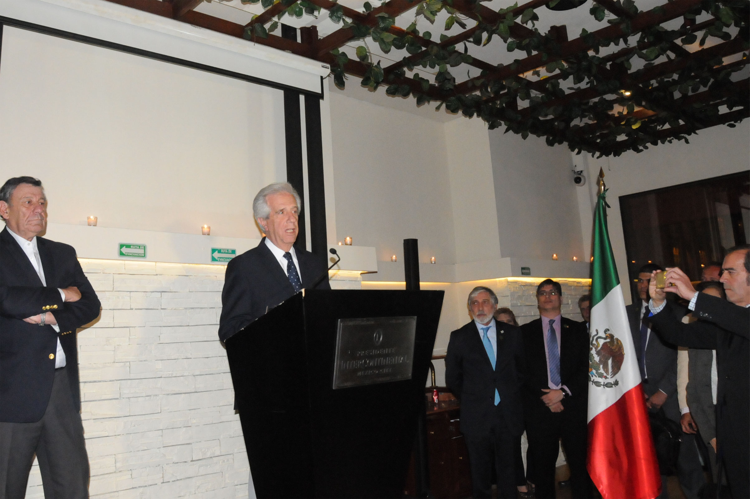 Presidente Tabaré Vázquez, haciendo uso de la palabra