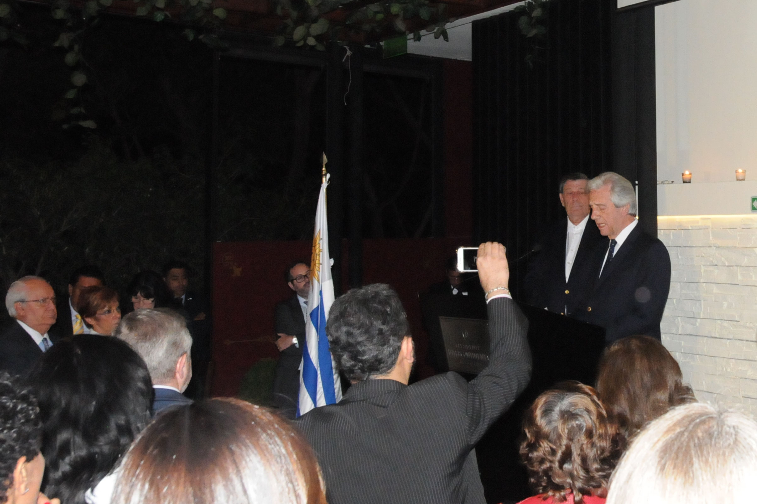 Presidente Tabaré Vázquez, haciendo uso de la palabra