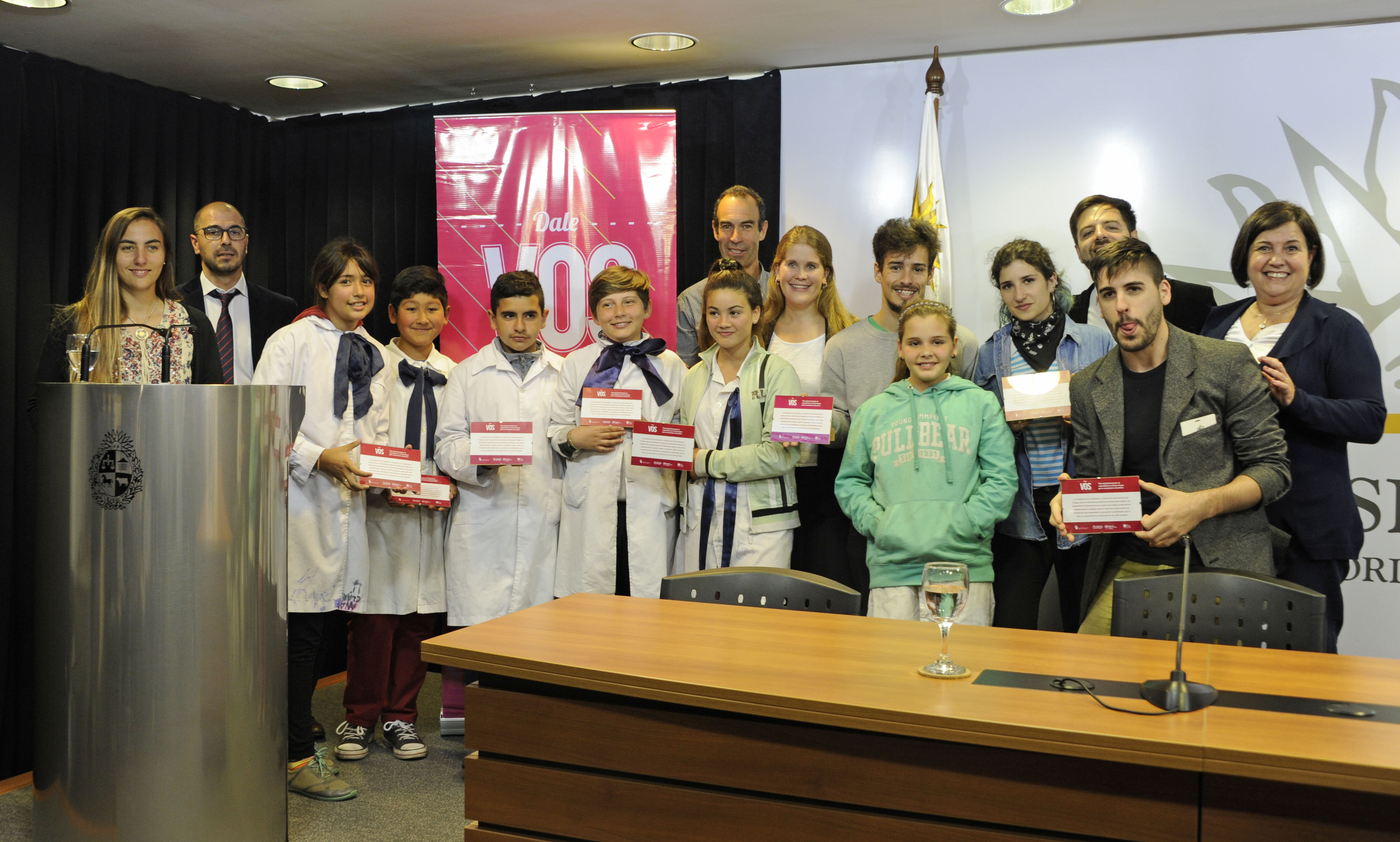 Escolares presentes en el cierre de la campaña