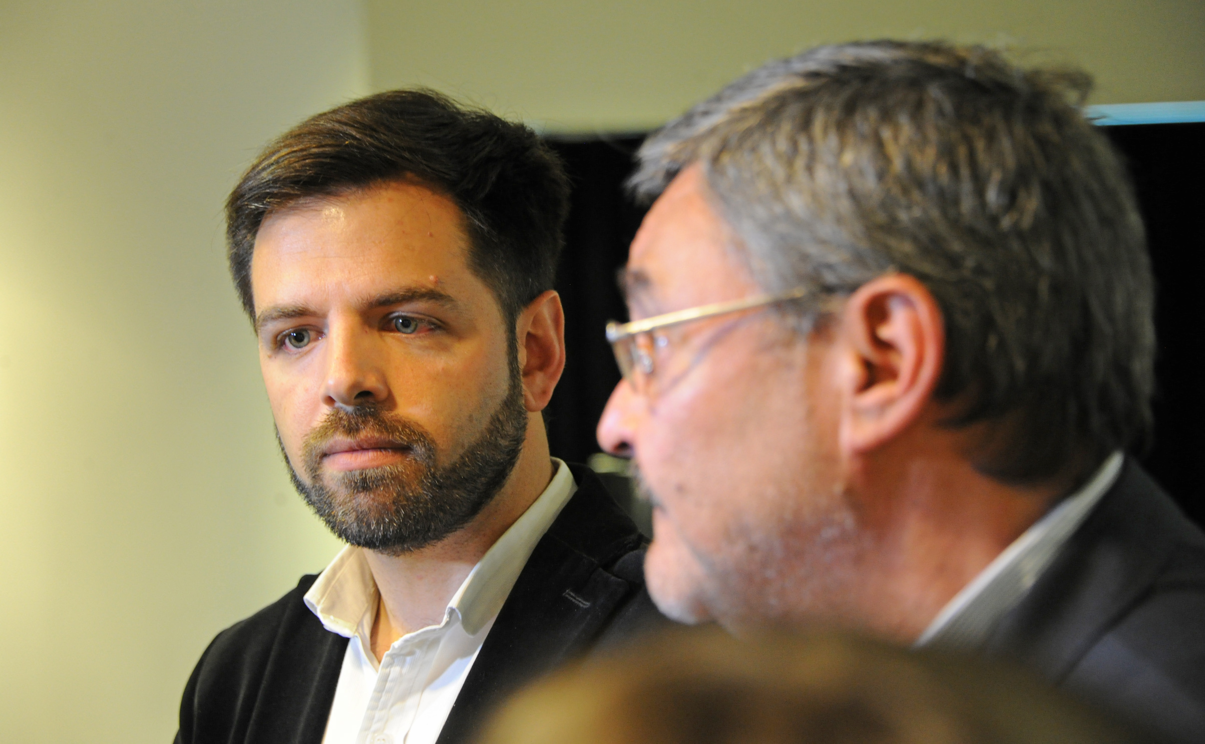 Secretario general de la Junta Nacional de Drogas, Diego Olivera, y diputado Luis Gallo