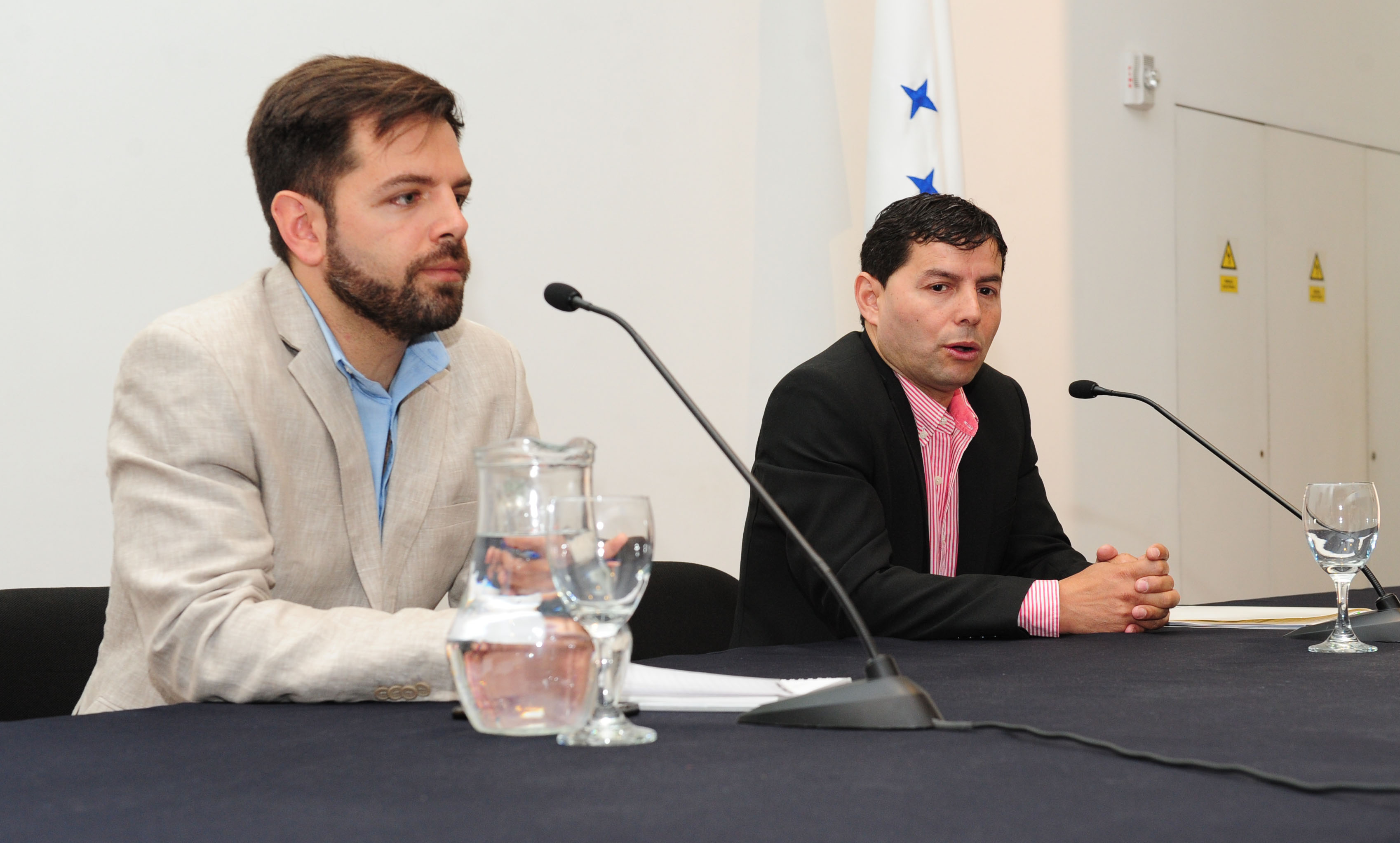 Director de Inefop, Eduardo Pereyra, junto al secretario general de la JND, Diego Olivera