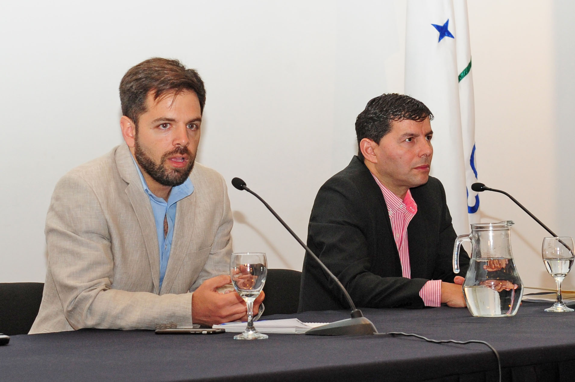 Director de Inefop, Eduardo Pereyra, junto al secretario general de la JND, Diego Olivera
