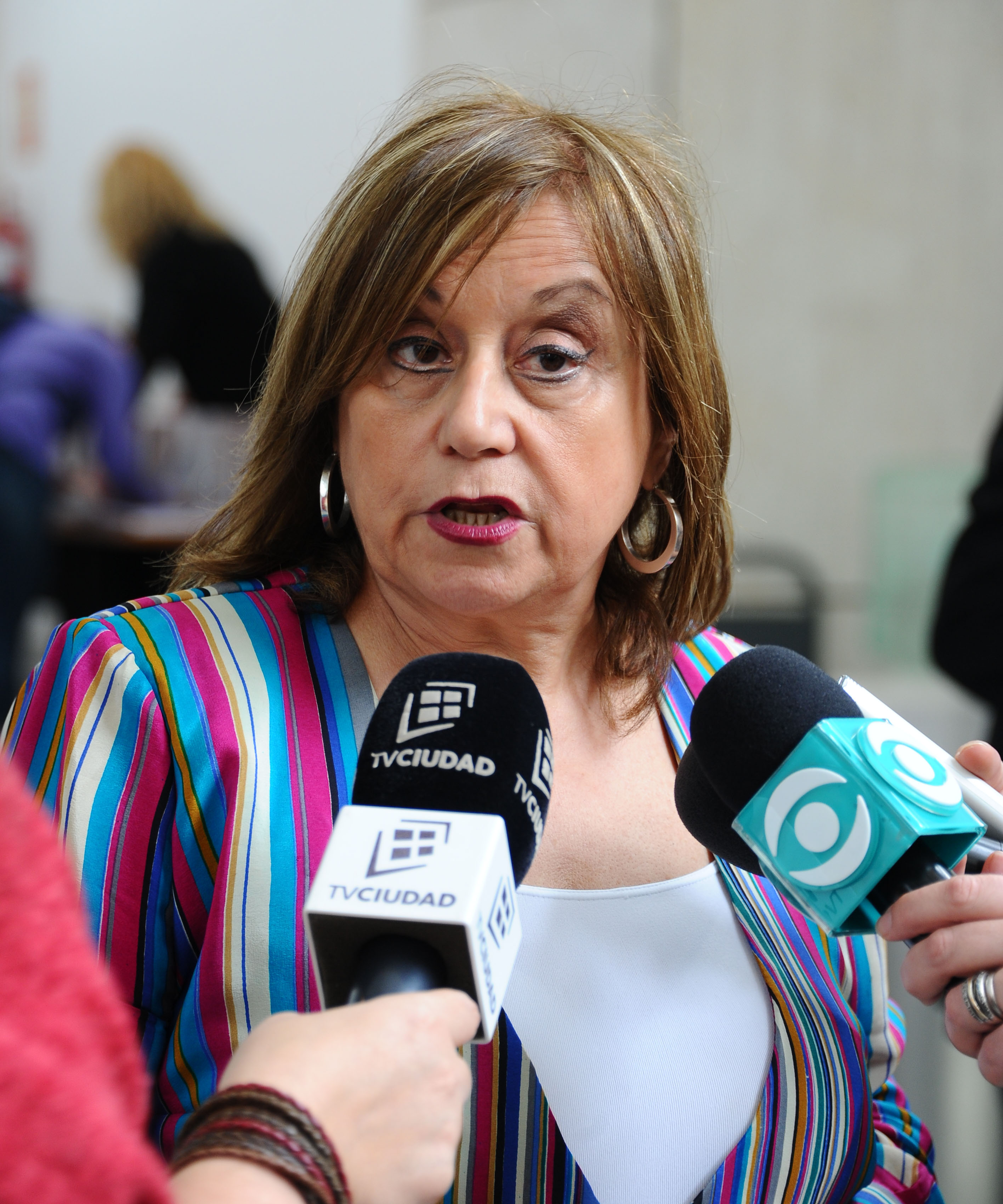 Irupé Buzzetti, haciendo uso de la palabra