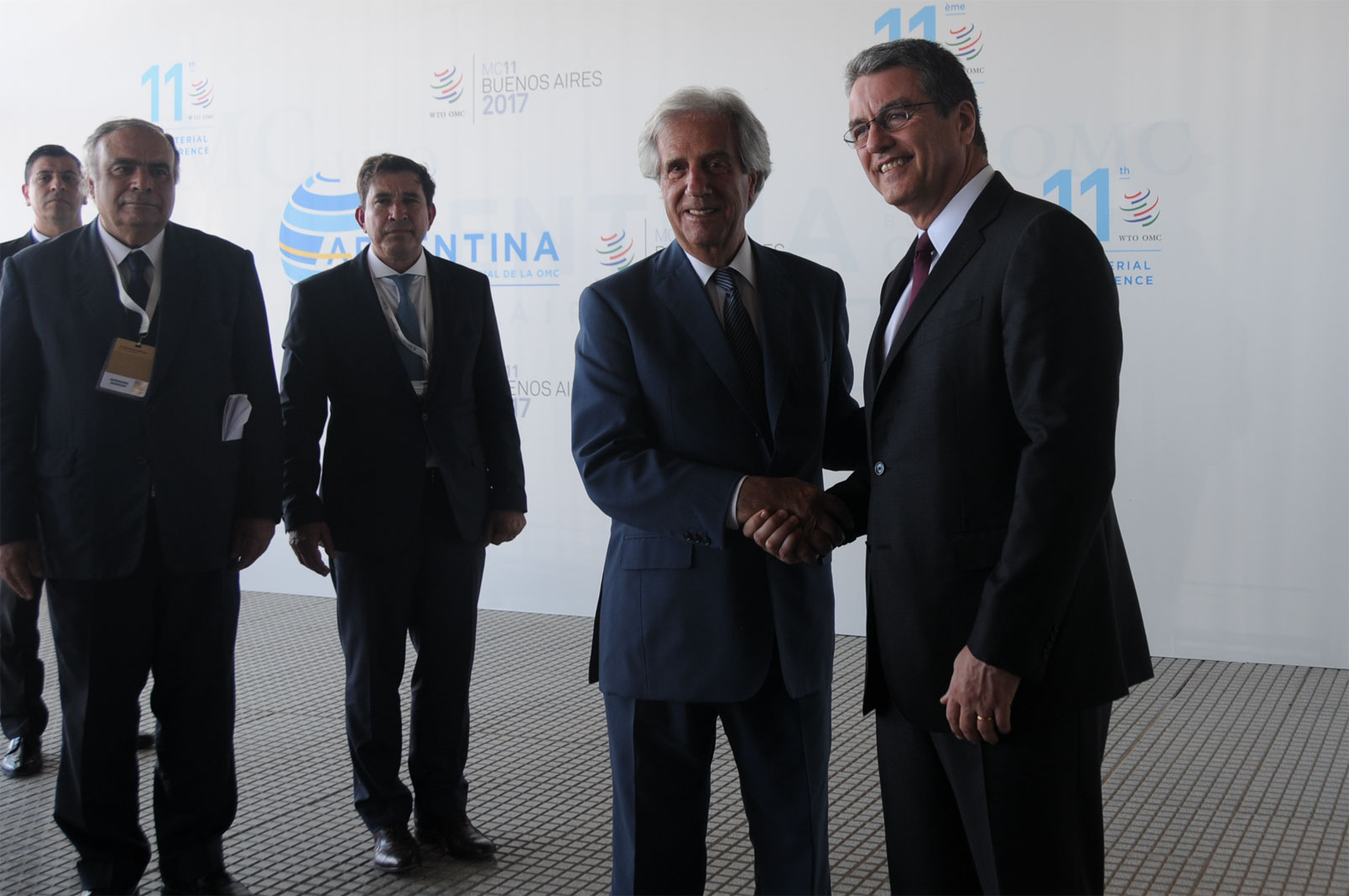 Llegada del presidente Tabaré Vázquez a 11.ª Conferencia de Ministros de la OMC en Buenos Aires