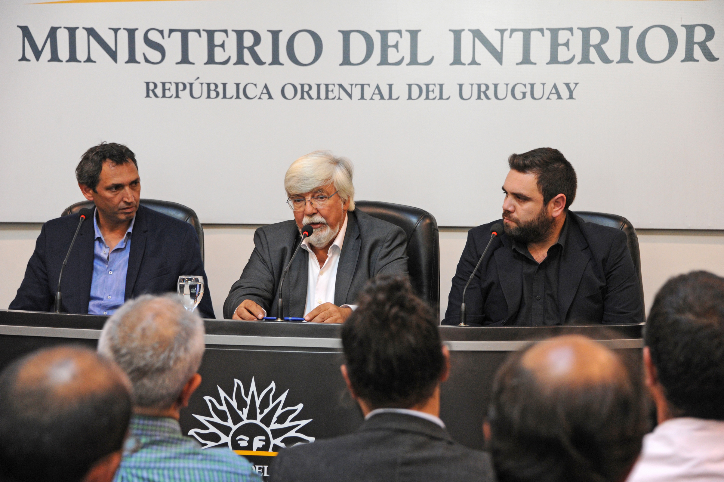 Ministro del Interior, Eduardo Bonomi, haciendo uso de la palabra