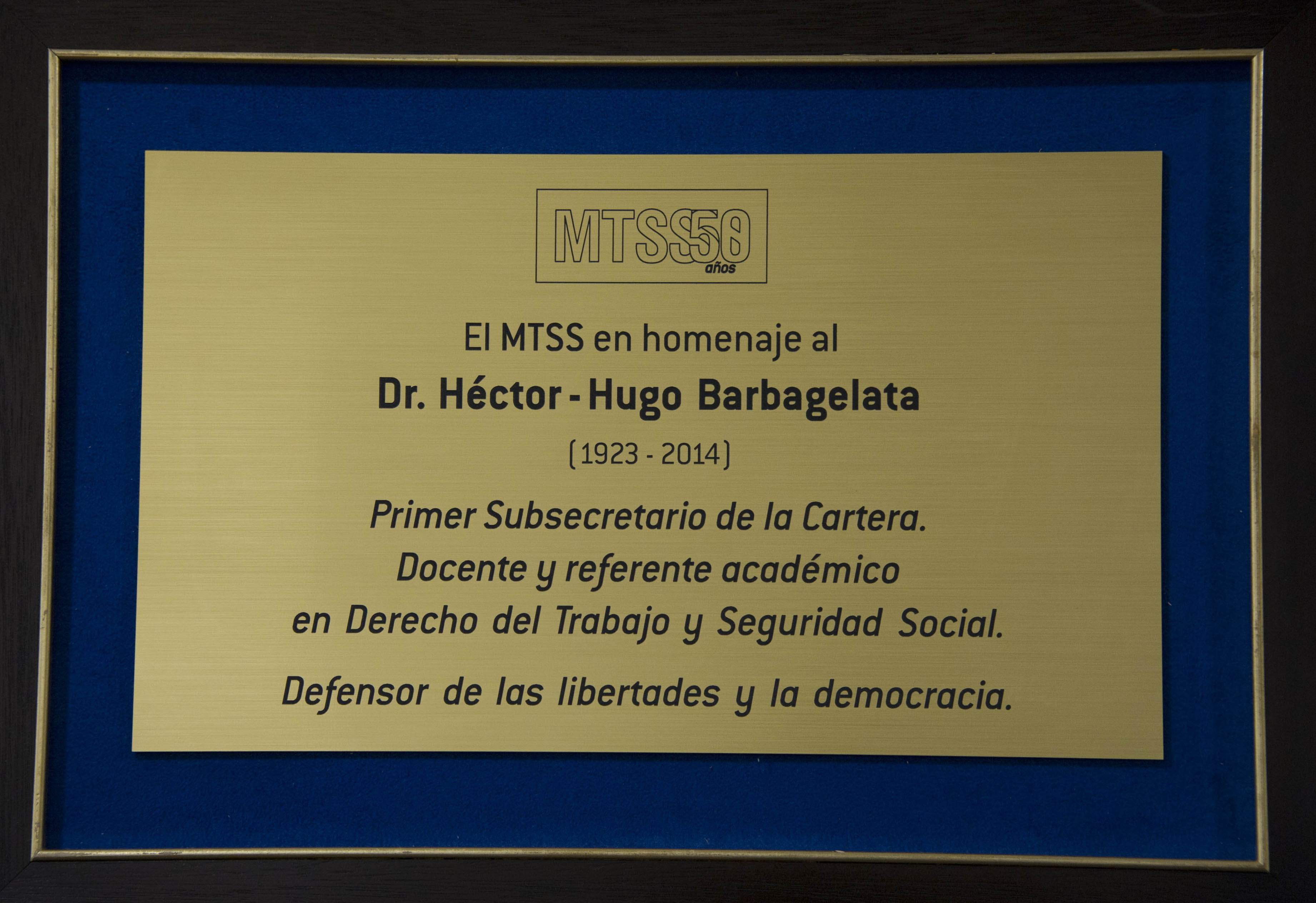 Ernesto Murro en celebración de cincuenta años de creación del Ministerio de Trabajo