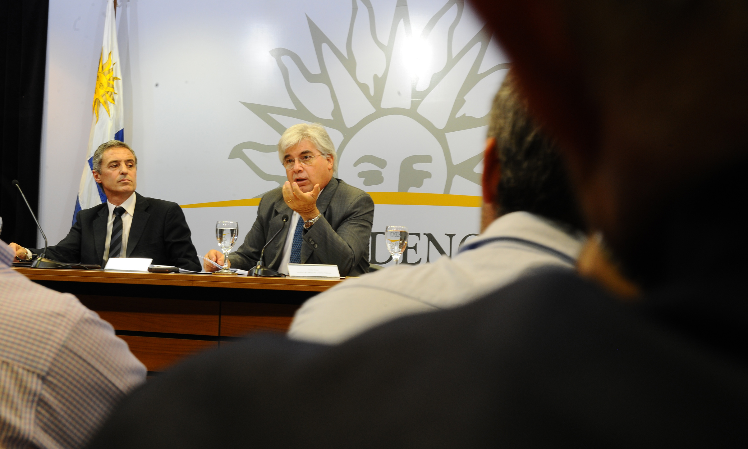 Ministro de Ganadería, Agricultura y Pesca, Tabaré Aguerre, dirigiéndose a los presentes