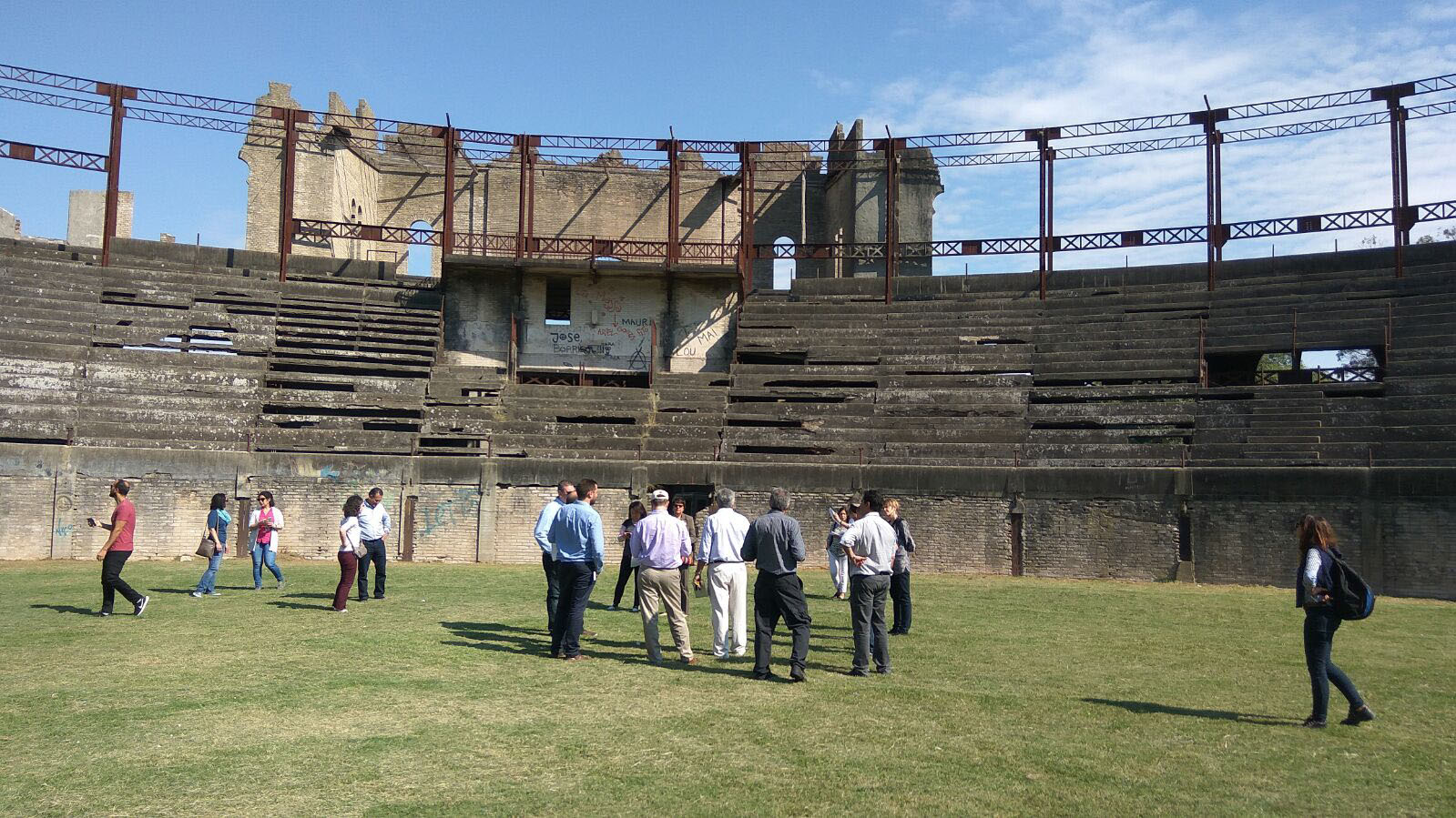 Delegación internacional del BID en la Plaza de Toros Real de San Carlos