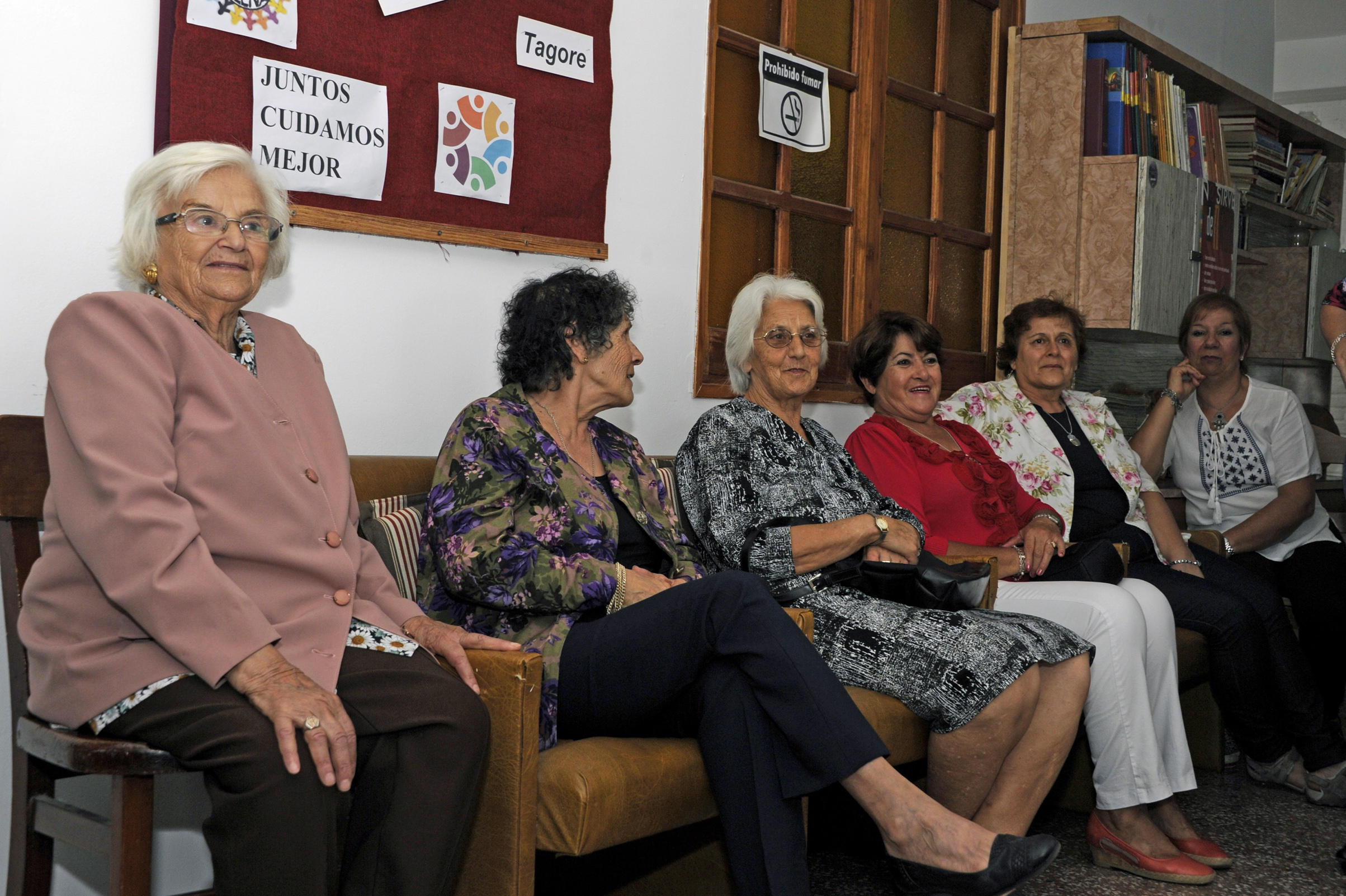 Asistentes al primer centro de día del Sistema de Cuidados, en Minas