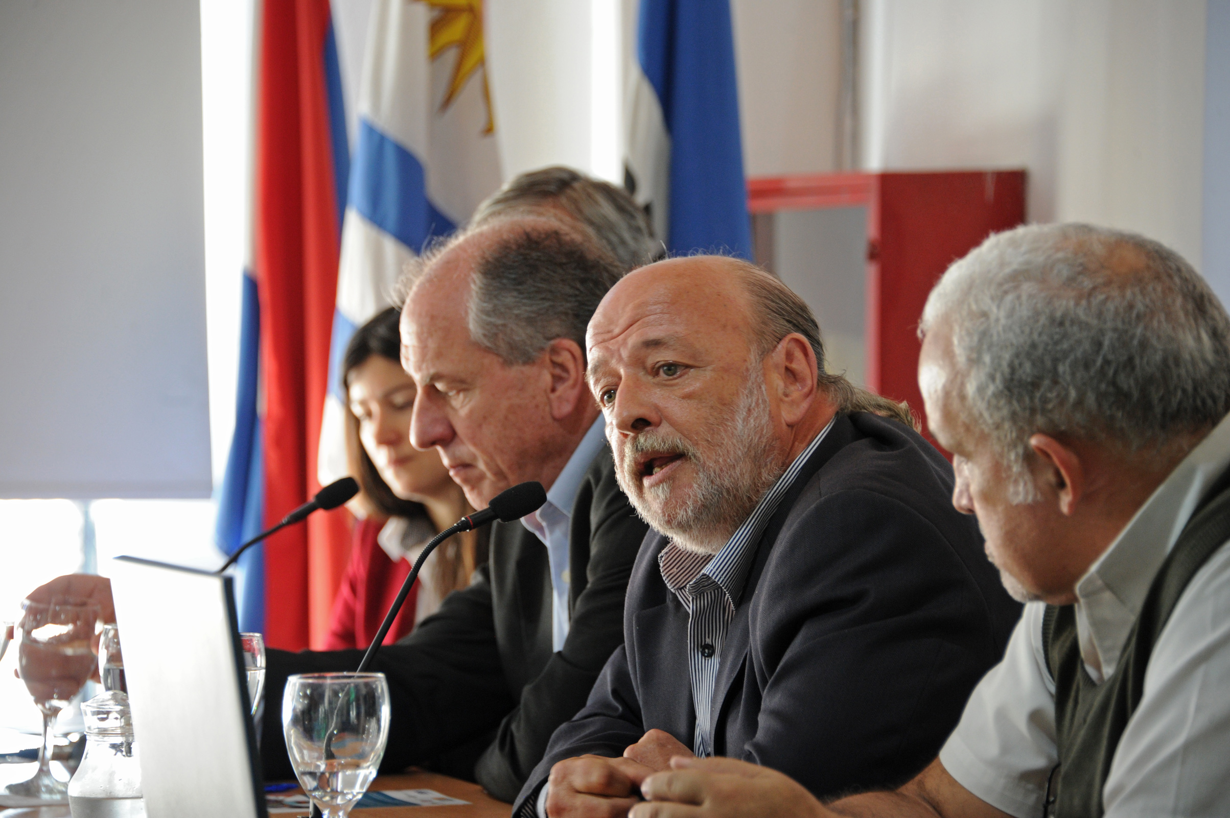 Heber Galli, presidente del BPS, haciendo uso de la palabra