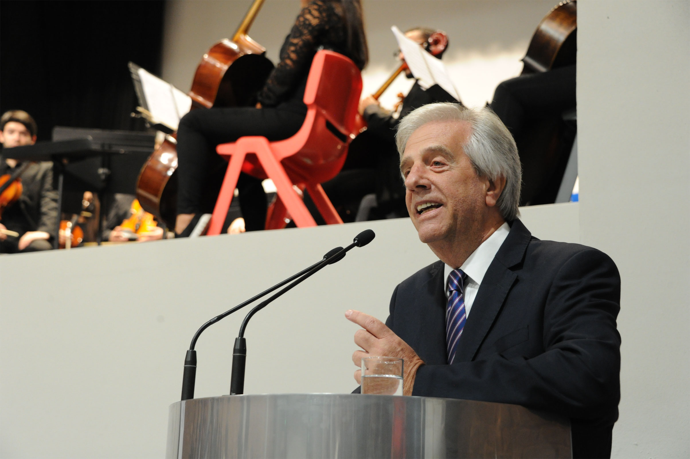 Presidente Tabaré Vázquez, haciendo uso de la palabra
