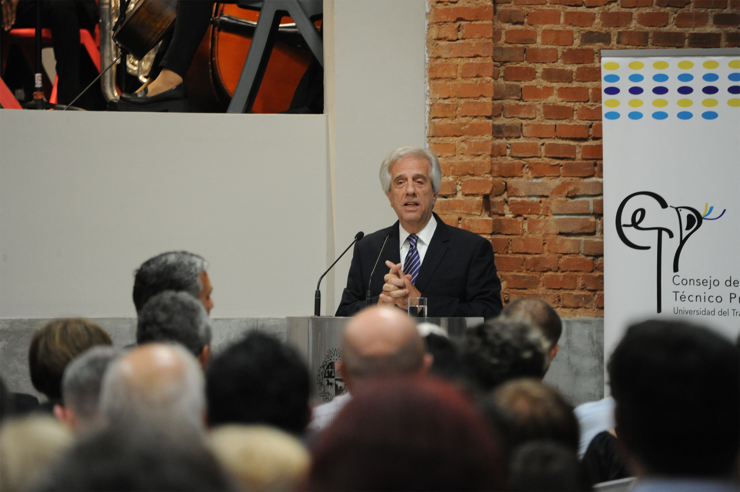 Presidente Tabaré Vázquez, haciendo uso de la palabra