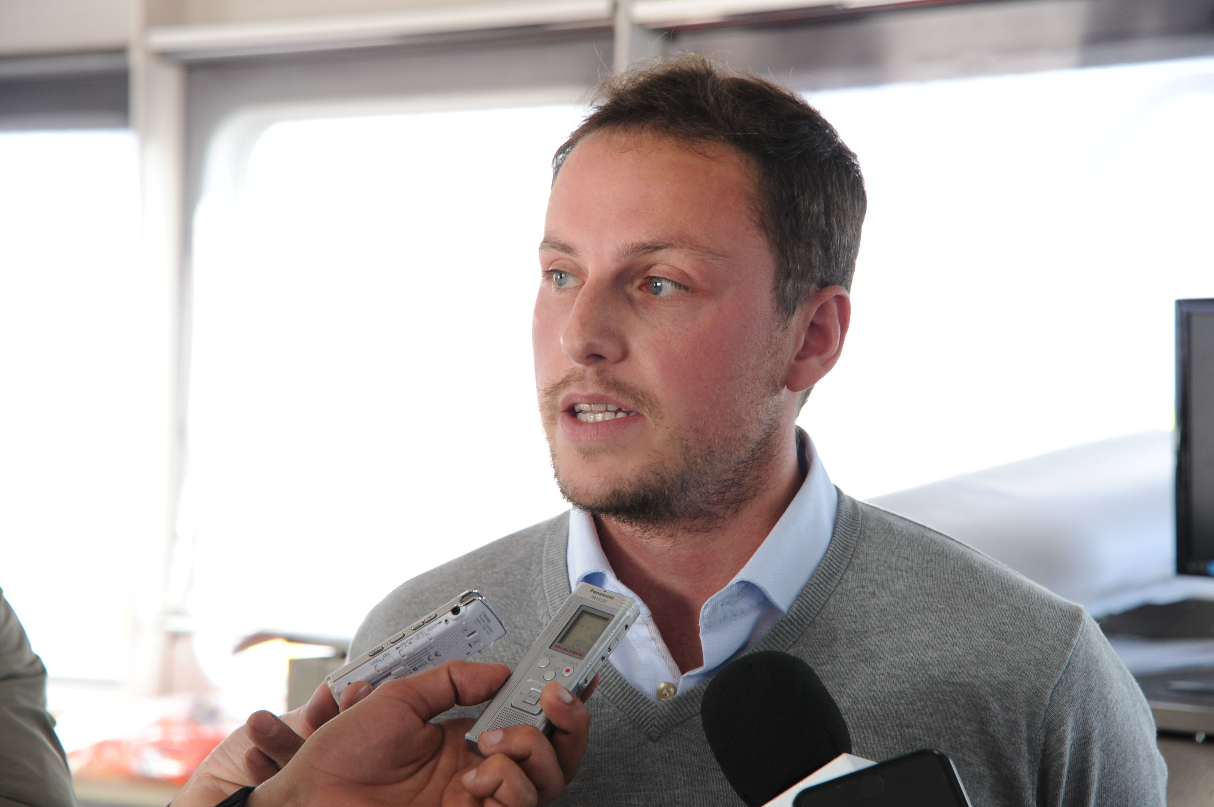 La Secretaría de Comunicación de Presidencia de la República, visitó a la draga Amerigo Vespucci, de la empresa belga Jan De Nul
