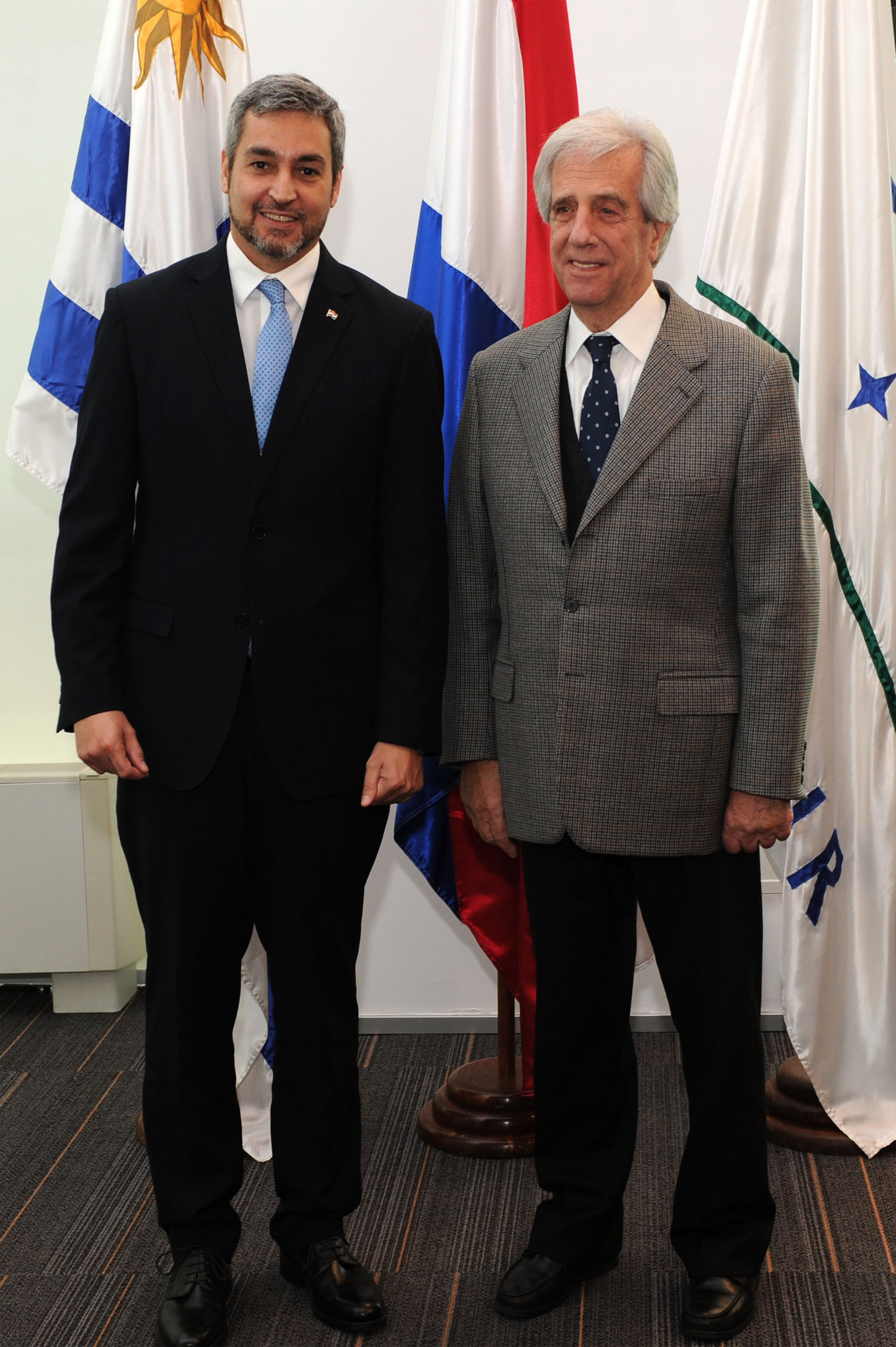 Vázquez y el presidente electo de Paraguay, Mario Abdo Benítez