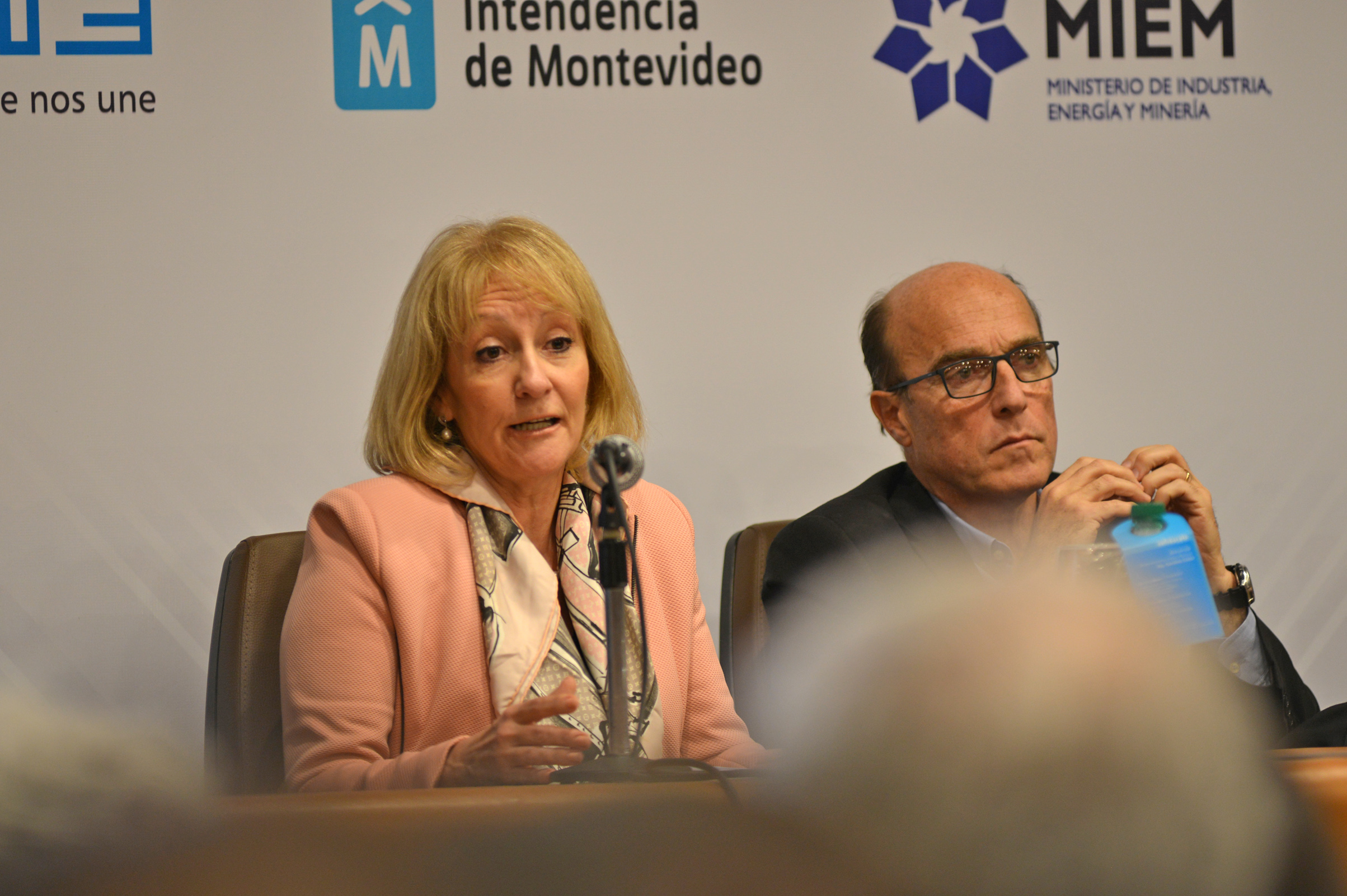 Ministra de Industria, Energía y Minería, Carolina Cosse, dirigiéndose a los presentes