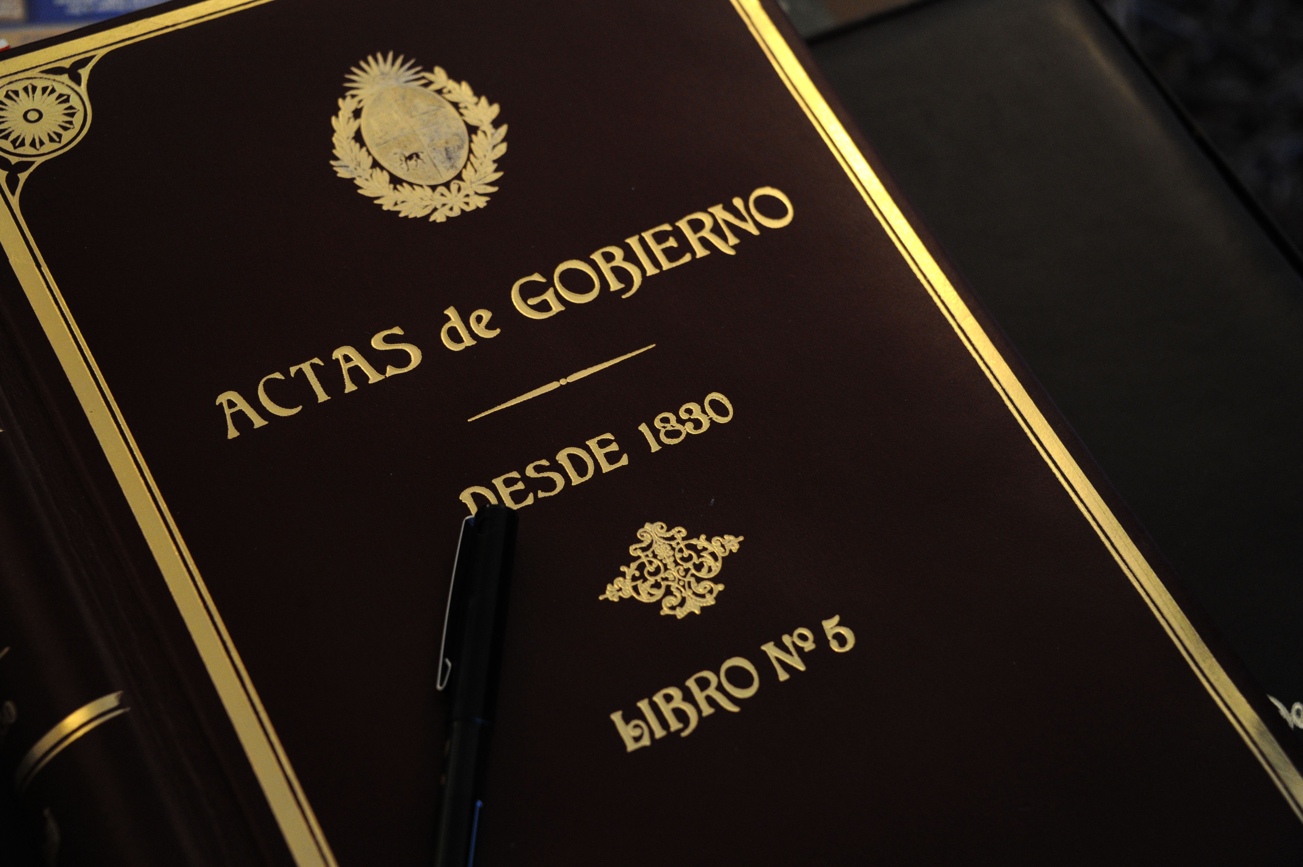 Libro de actas del Gobierno