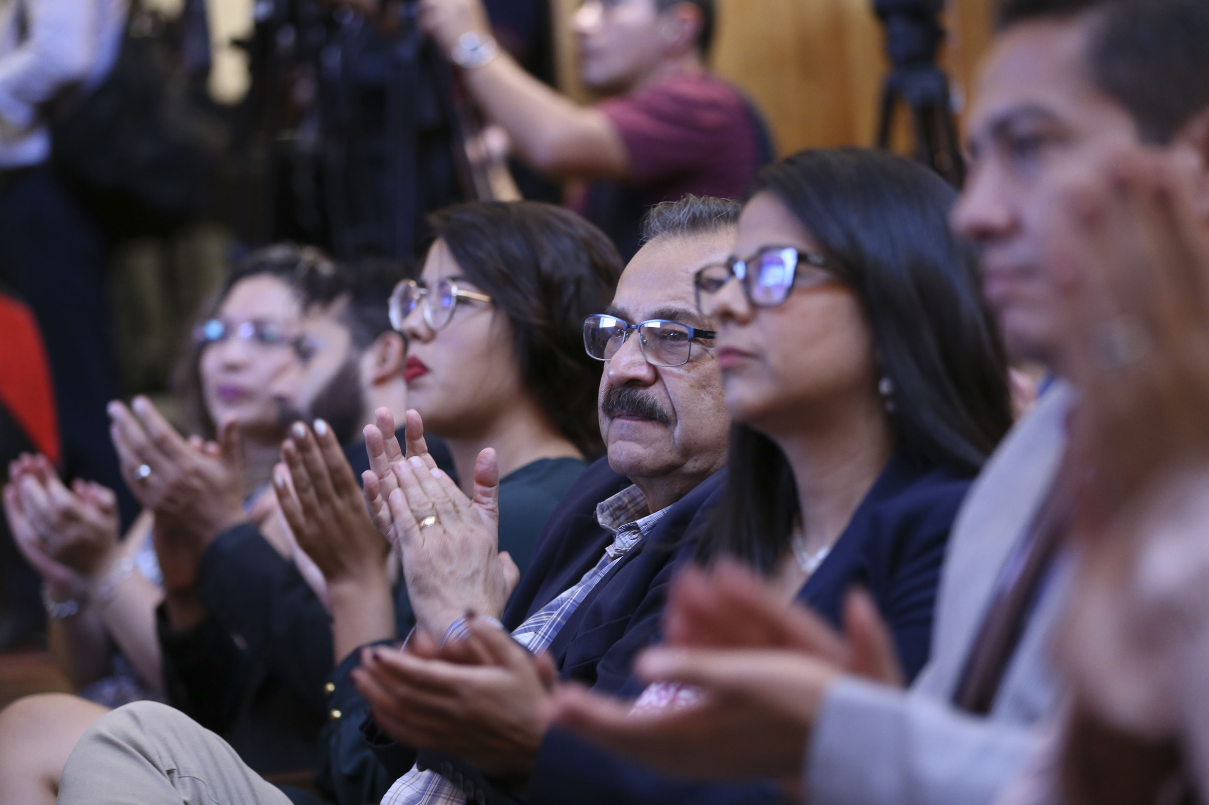 Tabaré Vázquez fue reconocido por la Universidad de Guadalajara por su labor como médico, docente y estadista (fotografía: Abraham Aréchiga)