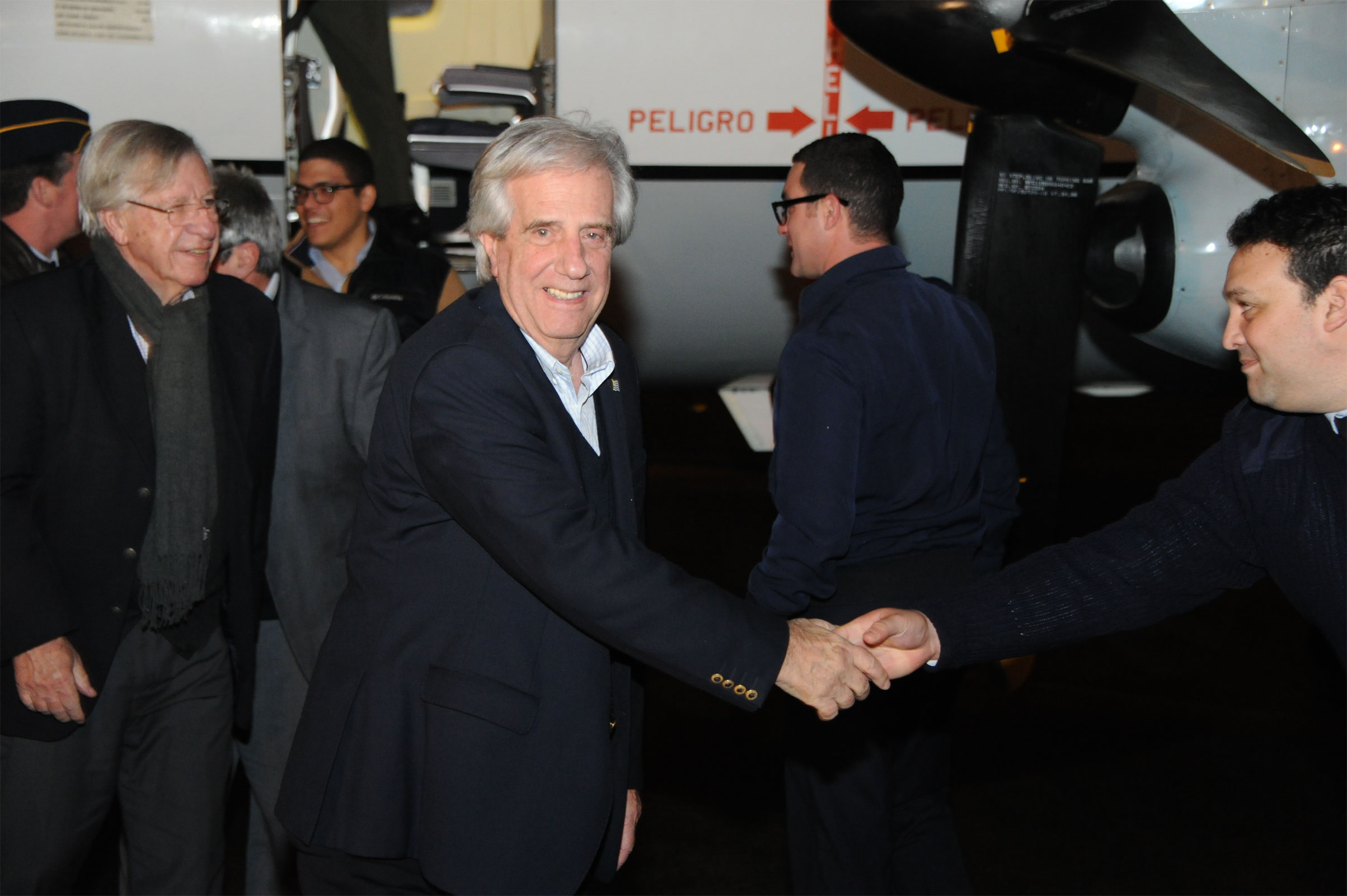 Llegada del presidente Tabaré Vázquez y comitiva oficial