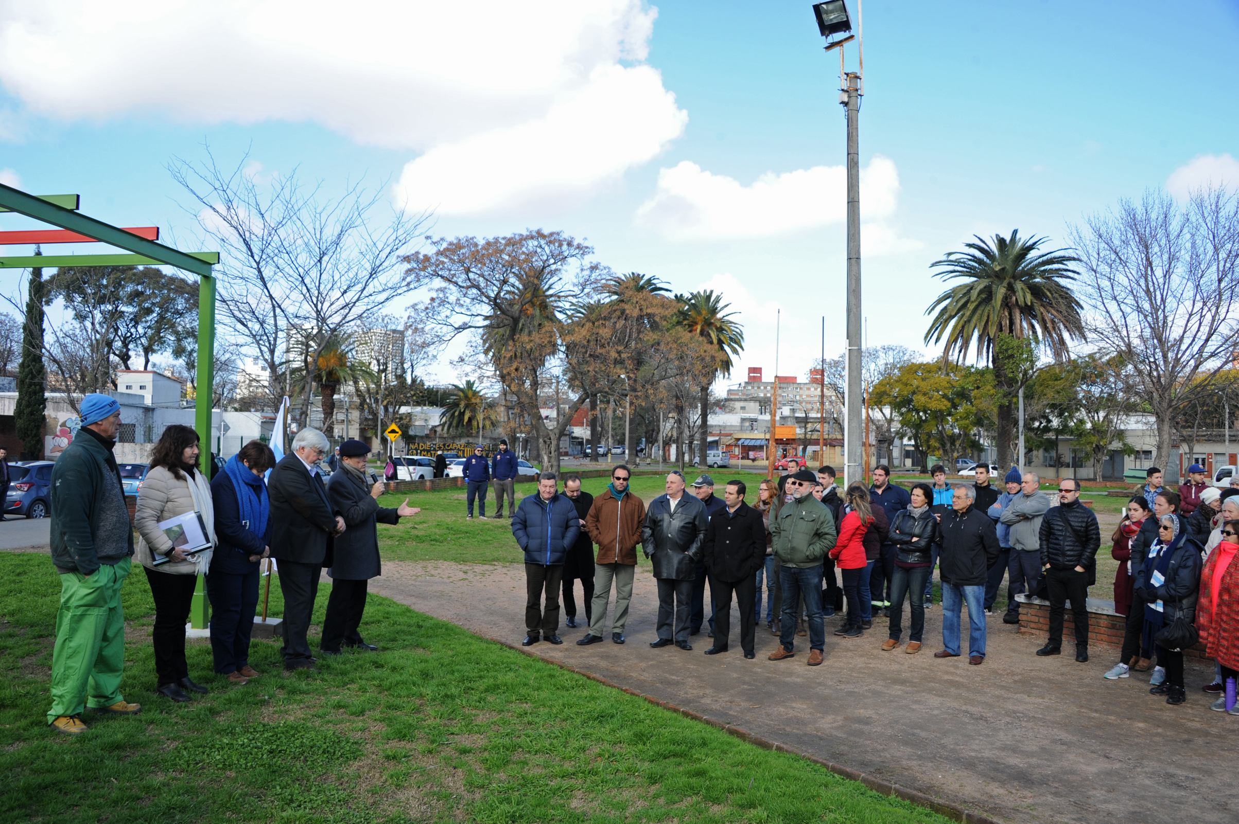 Inauguración de las obras de refacción en la plaza de deportes n.º 12