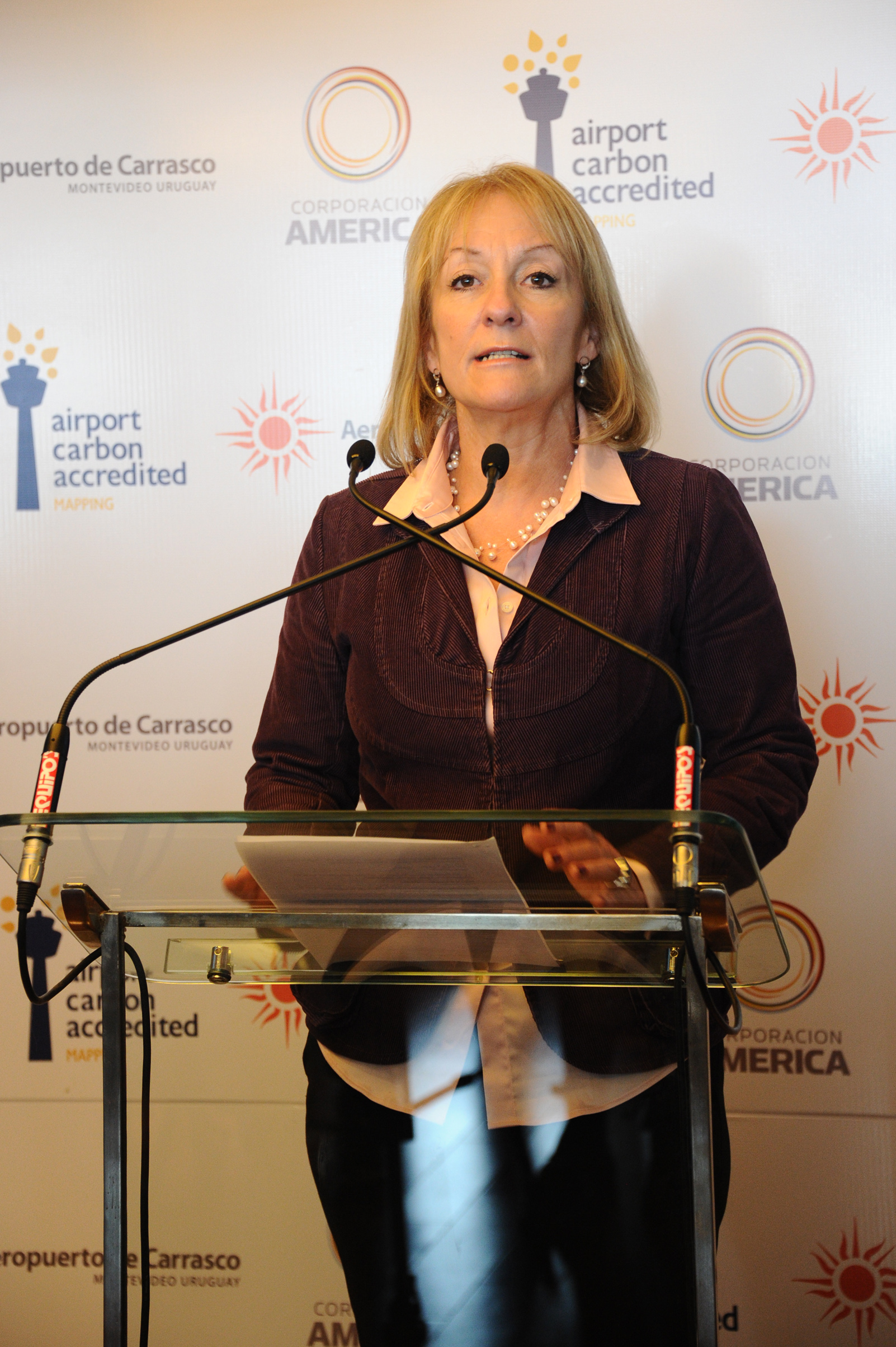 Ministra de Industria, Energía y Minería, Carolina Cosse, haciendo uso de la palabra