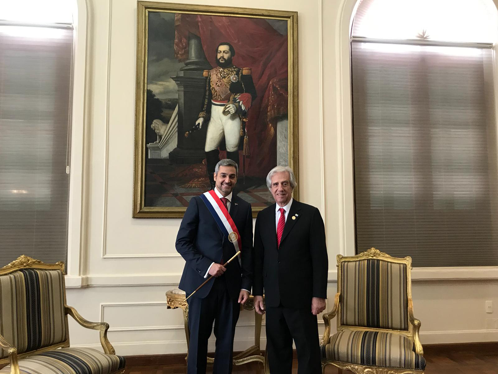 Presidente Tabaré Vázquez junto al presidente de la República del Paraguay, Mario Abdo
