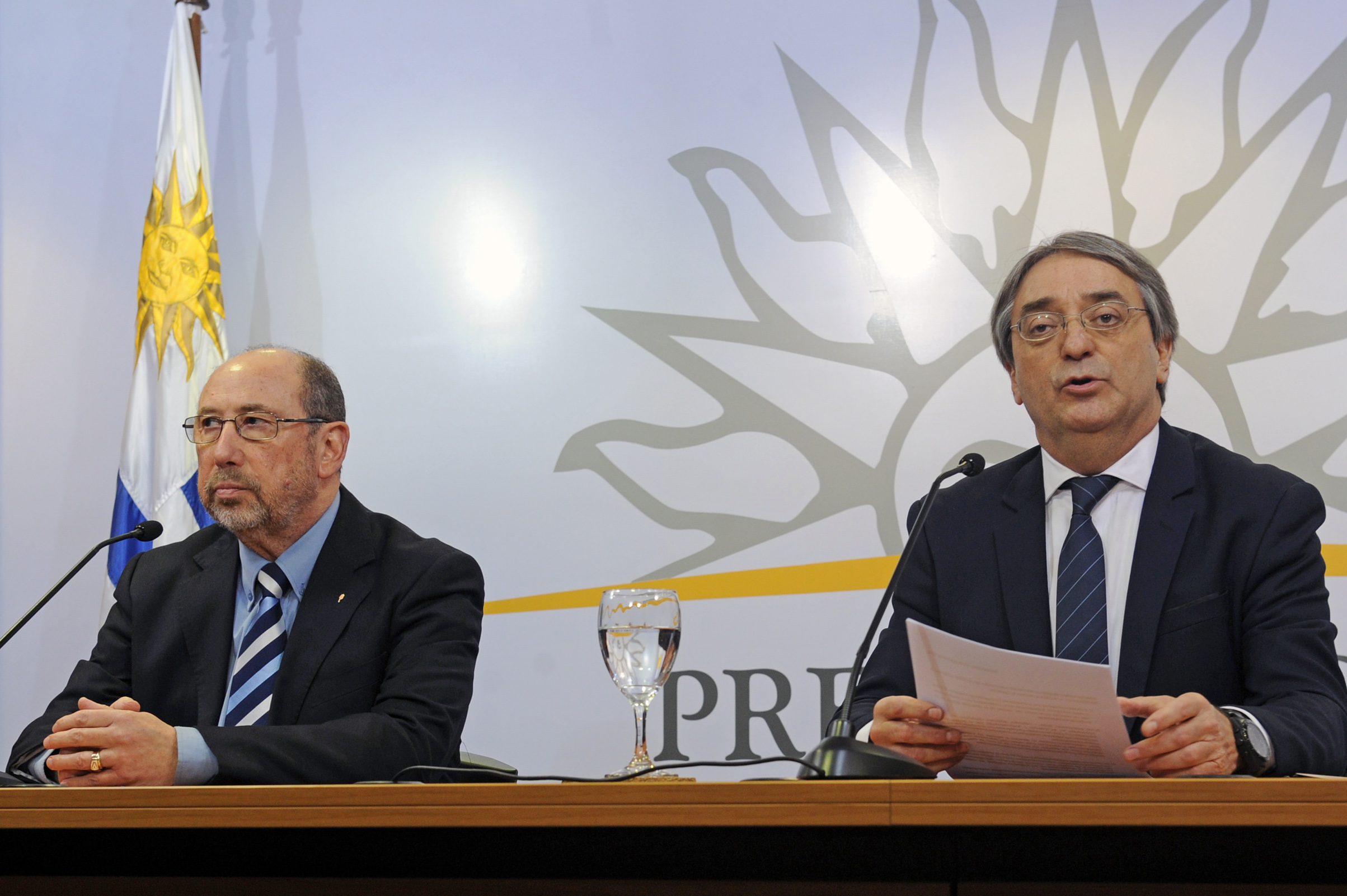 Secretario nacional del Deporte, Fernando Cáceres, y subsecretario nacional del Deporte, Alfredo Etchandy
