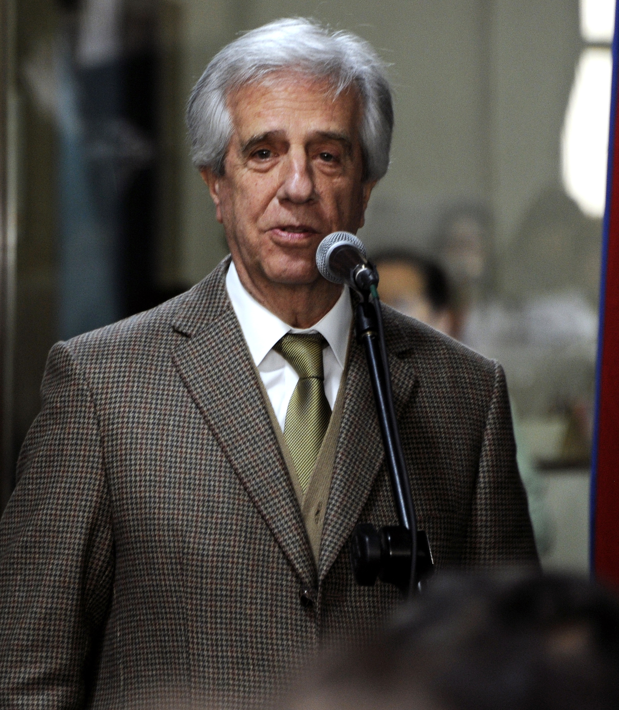 Presidente Tabaré Vázquez se dirige a los presentes
