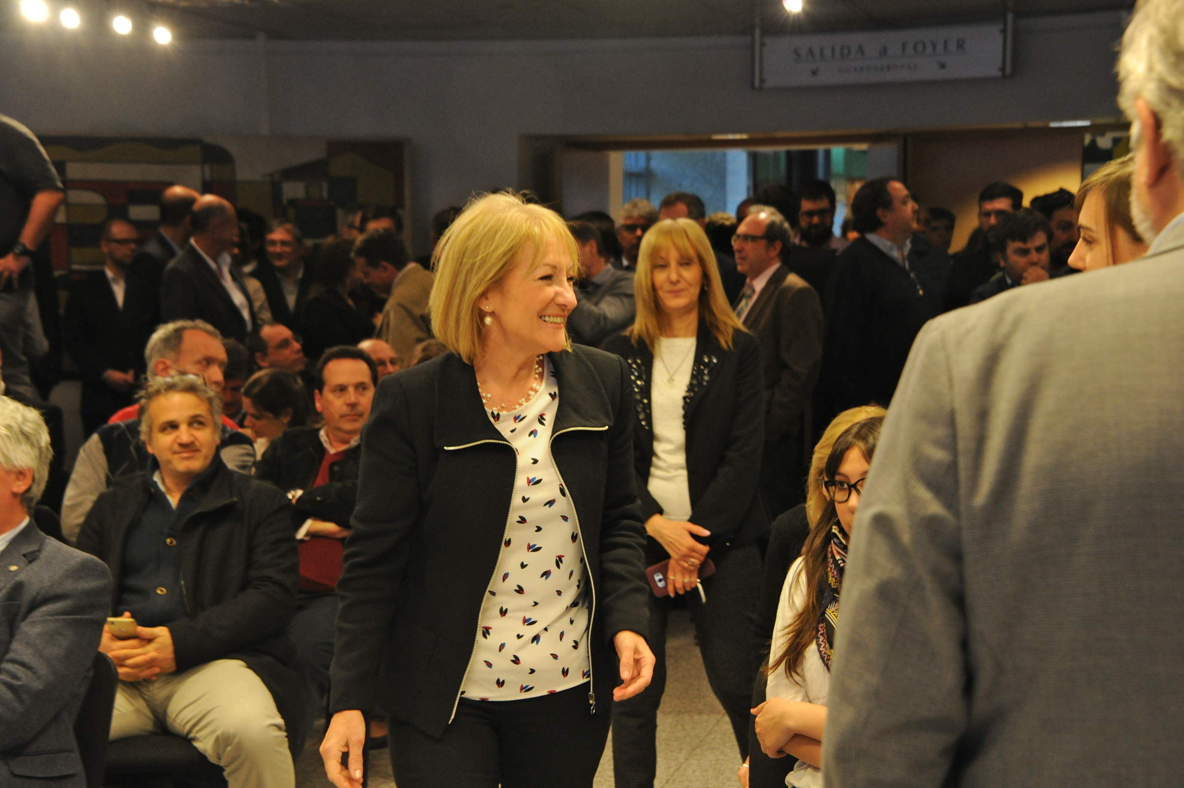 Llegada de la ministra de Industria, Energía y Minería, Carolina Cosse