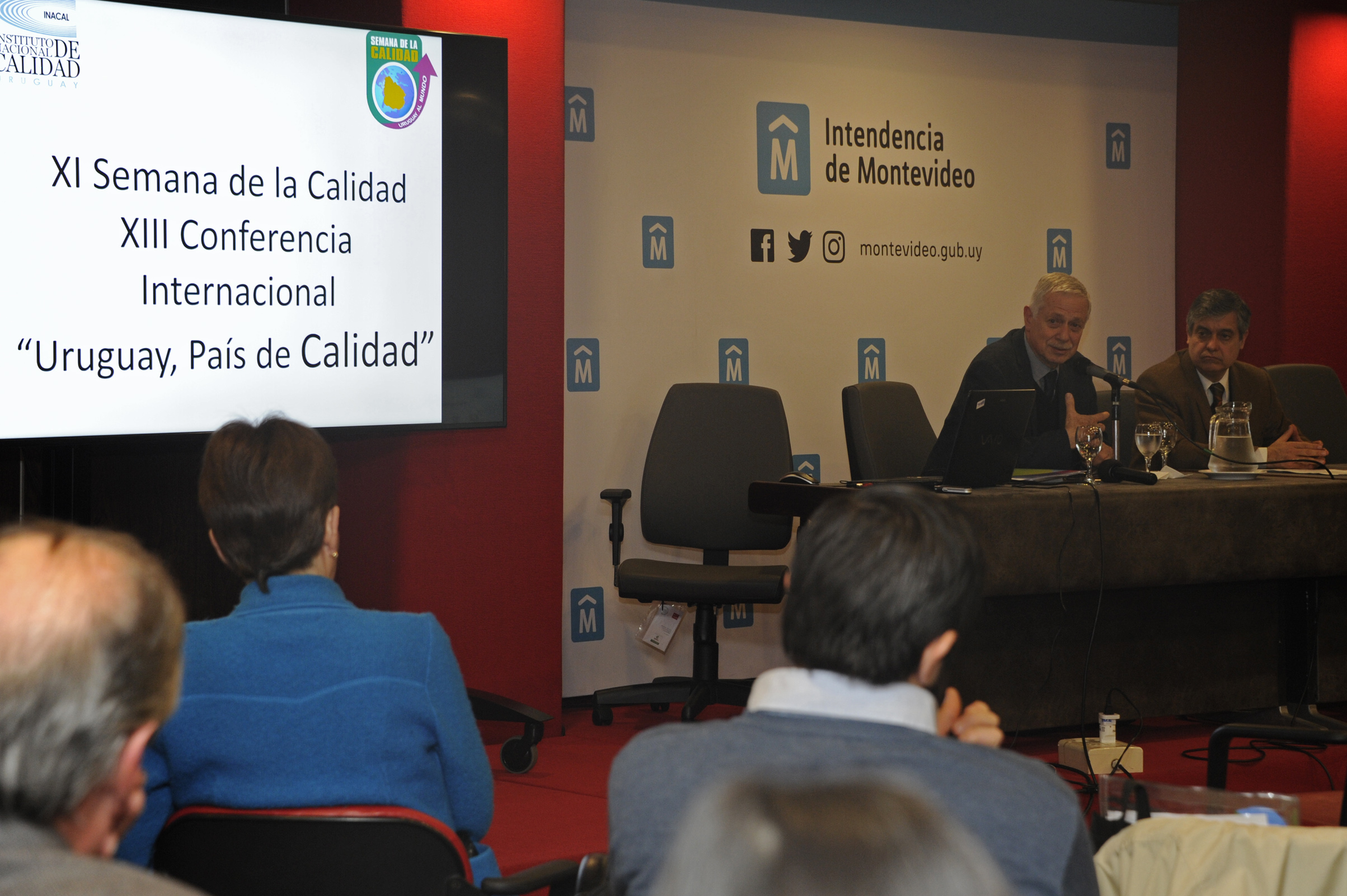 El ministro Jorge Basso junto al director ejecutivo del Instituto Nacional de Calidad, Gonzalo Blasina