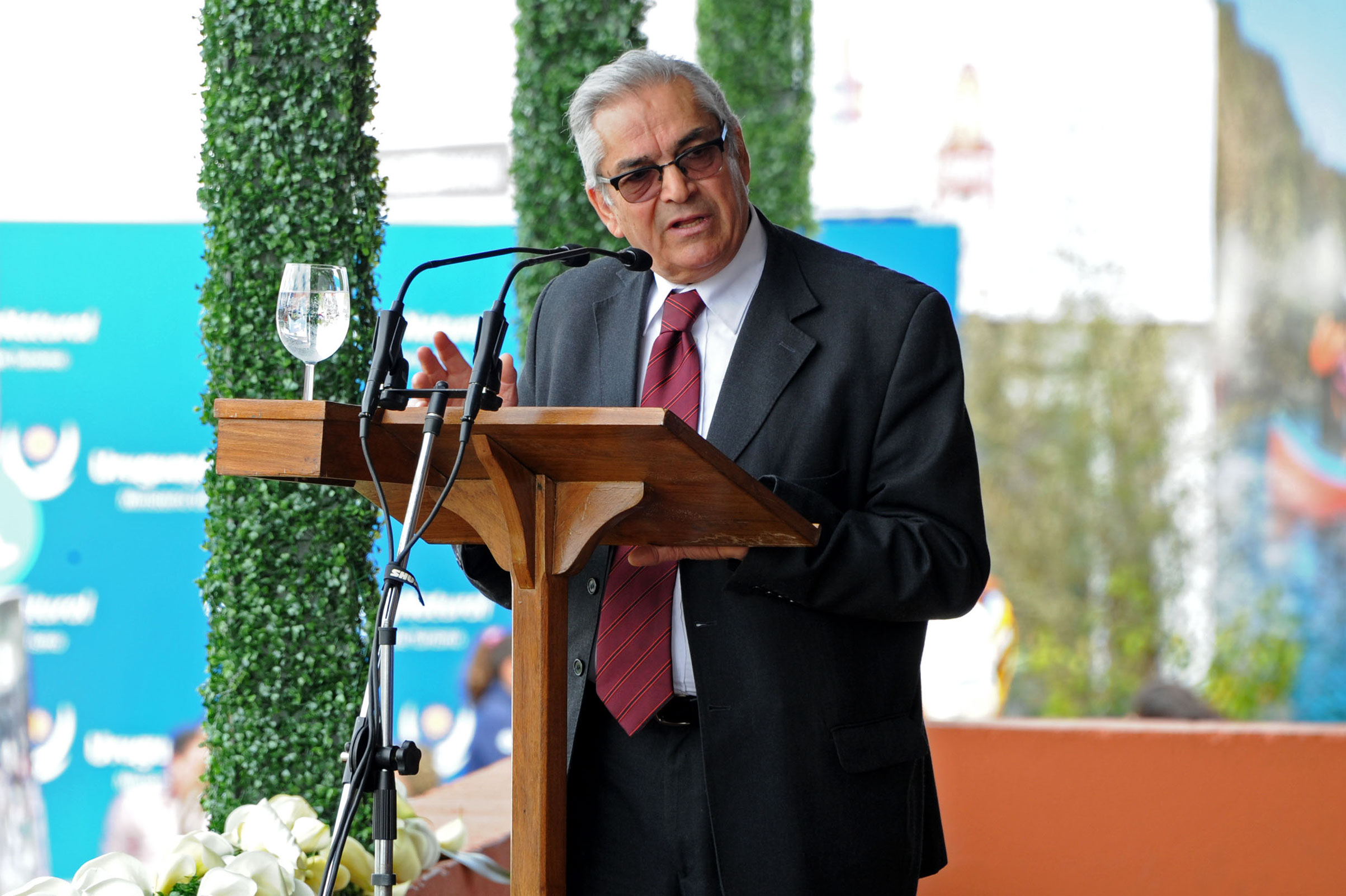 Ministro de Ganadería, Enzo Benech, haciendo uso de la palabra durante el cierre de la 113.ª Exposición de la Rural del Prado