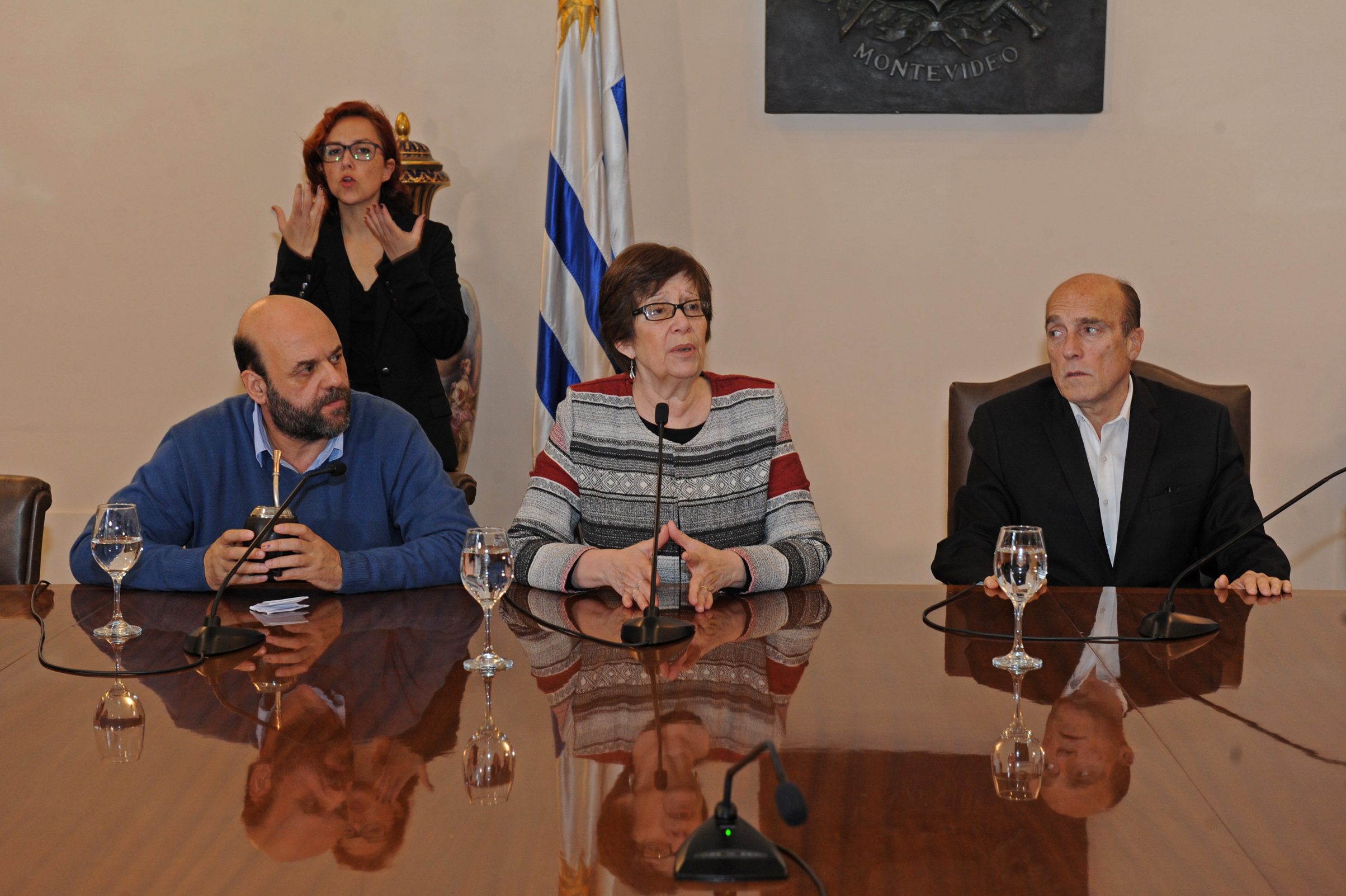 Ministra de Desarrollo Social, Marina Arismendi, dirigiéndose a los presentes