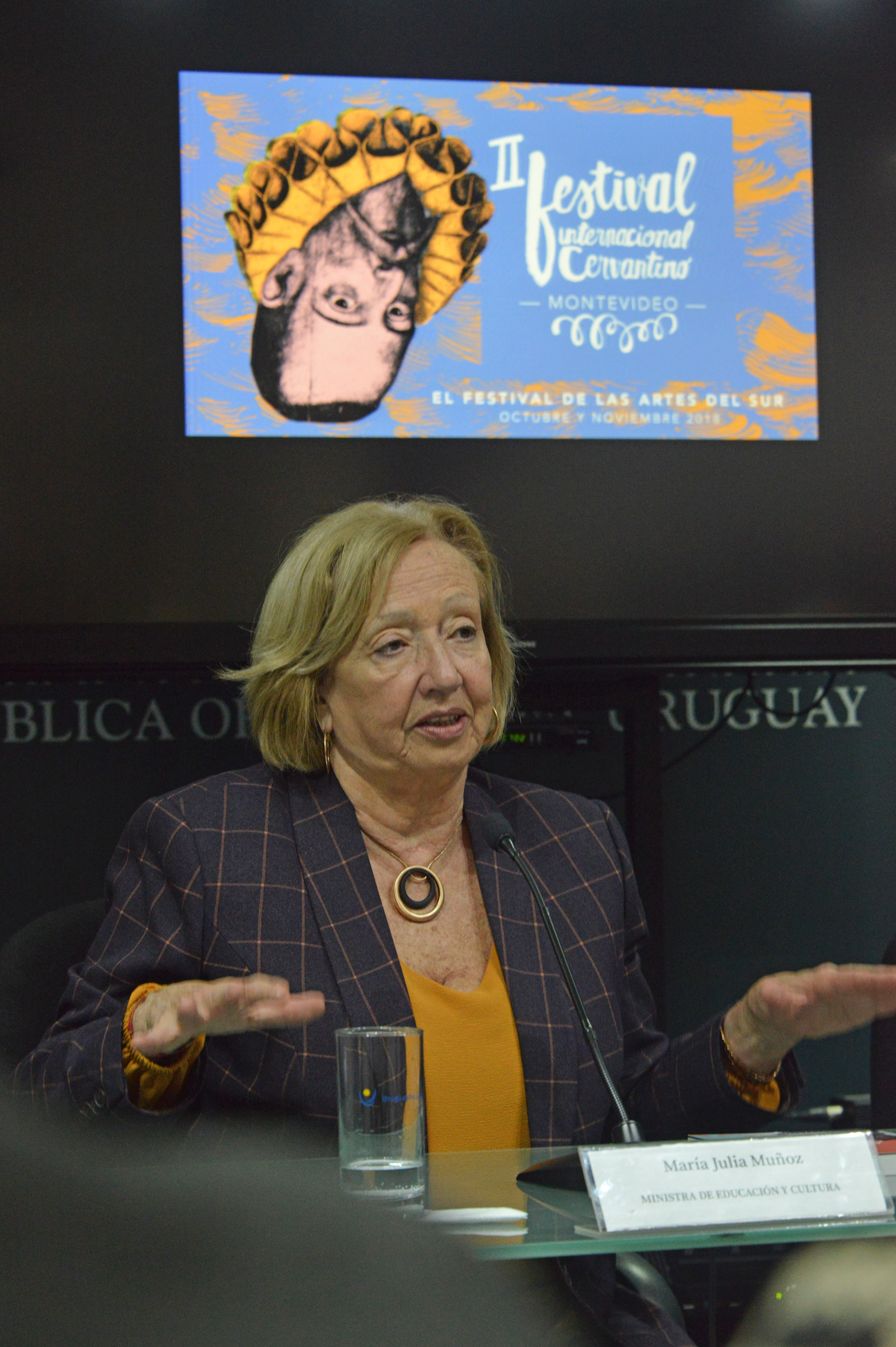 Ministra de Educación y Cultura, María Julia Muñoz